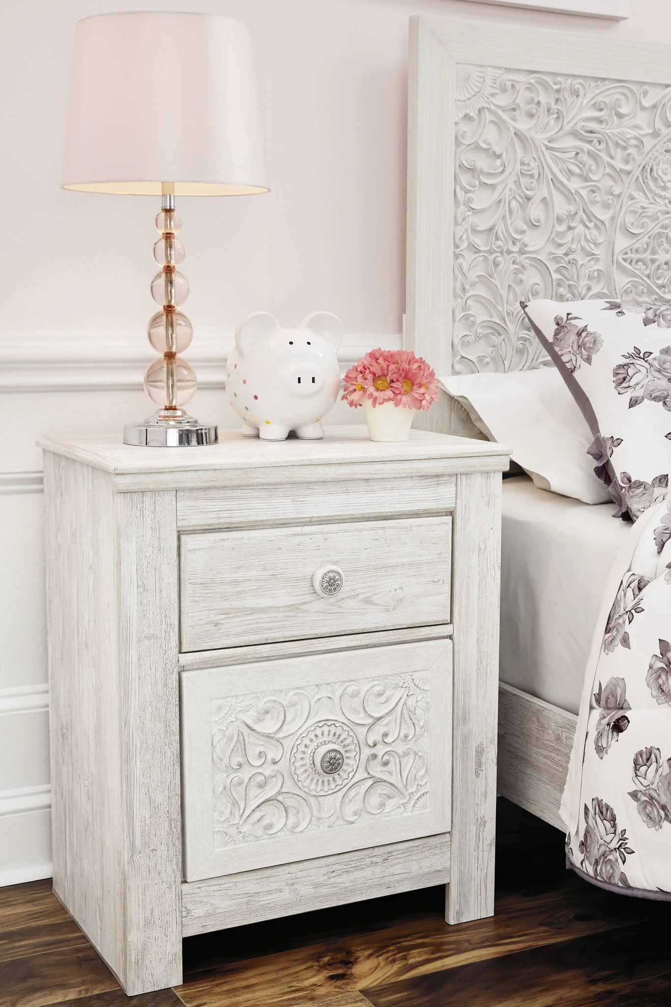 506-paxberry-two-drawer-night-stand-whitewash-5.webp Paxberry - Two Drawer Night Stand - Whitewash