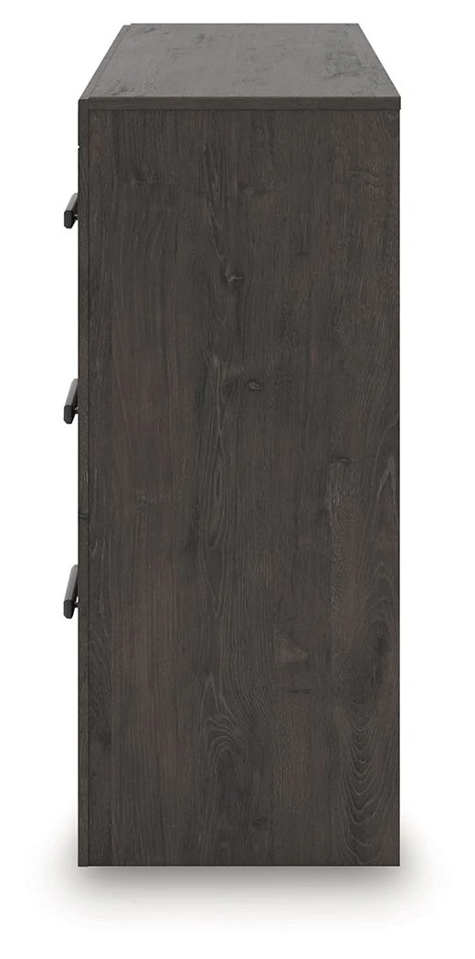 Prendonea - Six Drawer Dresser - Charcoal
