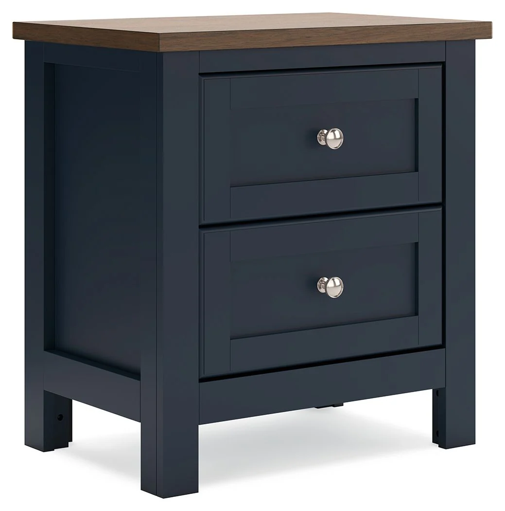 5106-landocken-two-drawer-night-stand-brown-blue-1.webp Landocken - Two Drawer Night Stand - Brown / Blue