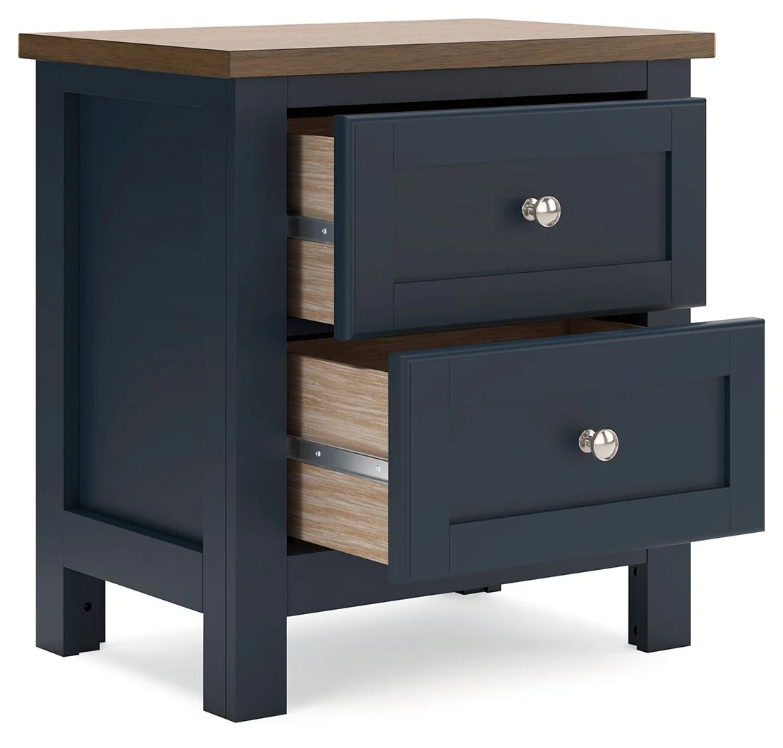 5106-landocken-two-drawer-night-stand-brown-blue-9.webp Landocken - Two Drawer Night Stand - Brown / Blue