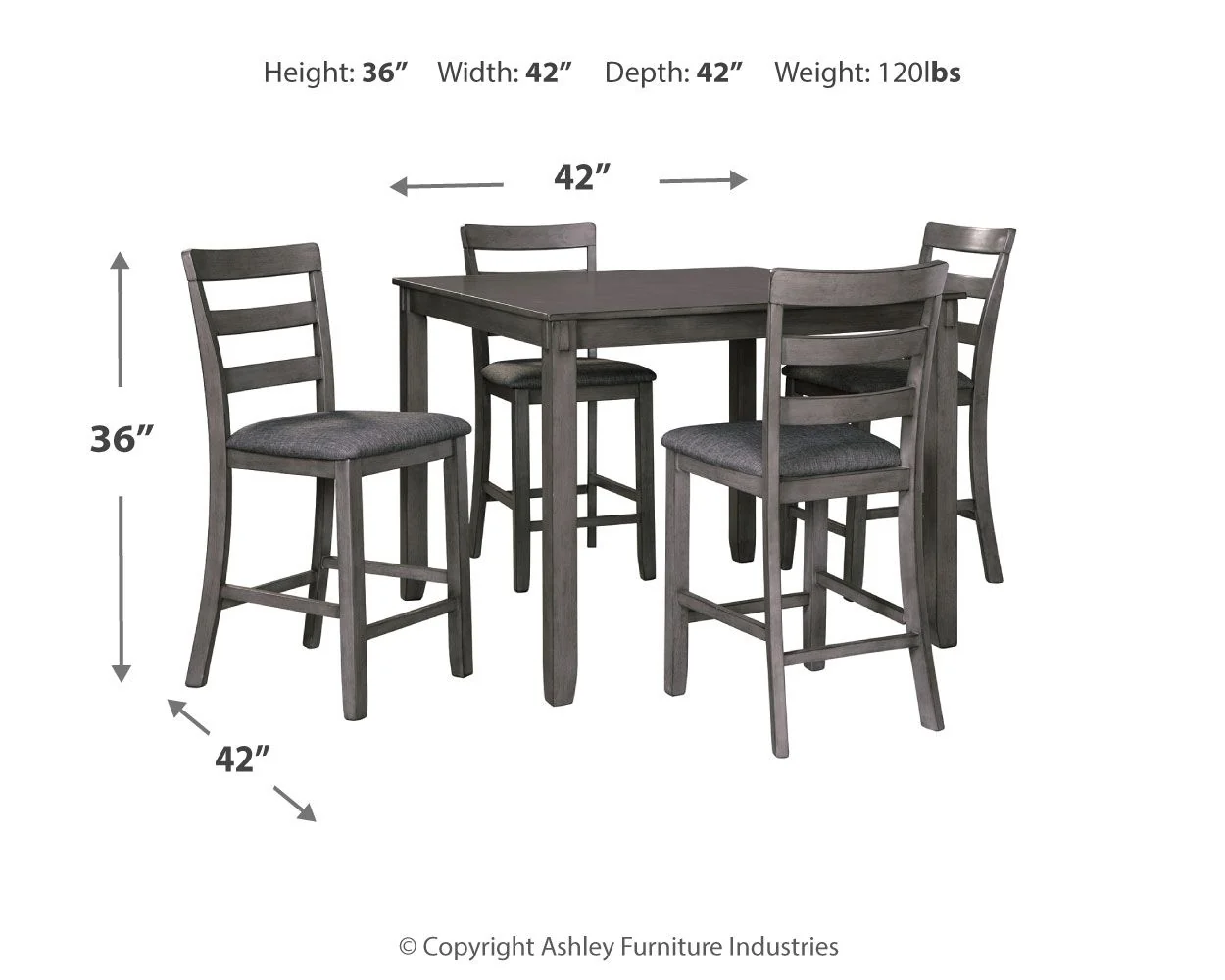 5137-bridson-square-counter-tbl-set-set-of-5-gray-10.webp Bridson - Square Counter TBL Set (Set of 5) - Gray