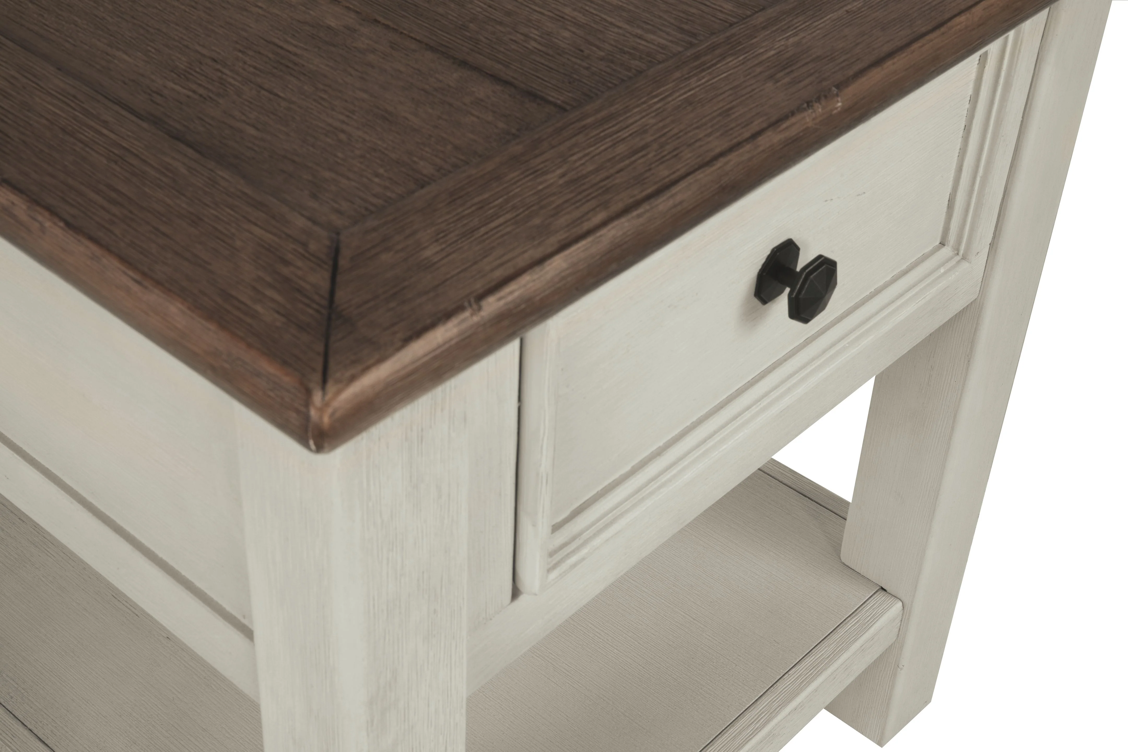 Bolanburg - Rectangular End Table - White / Brown / Beige