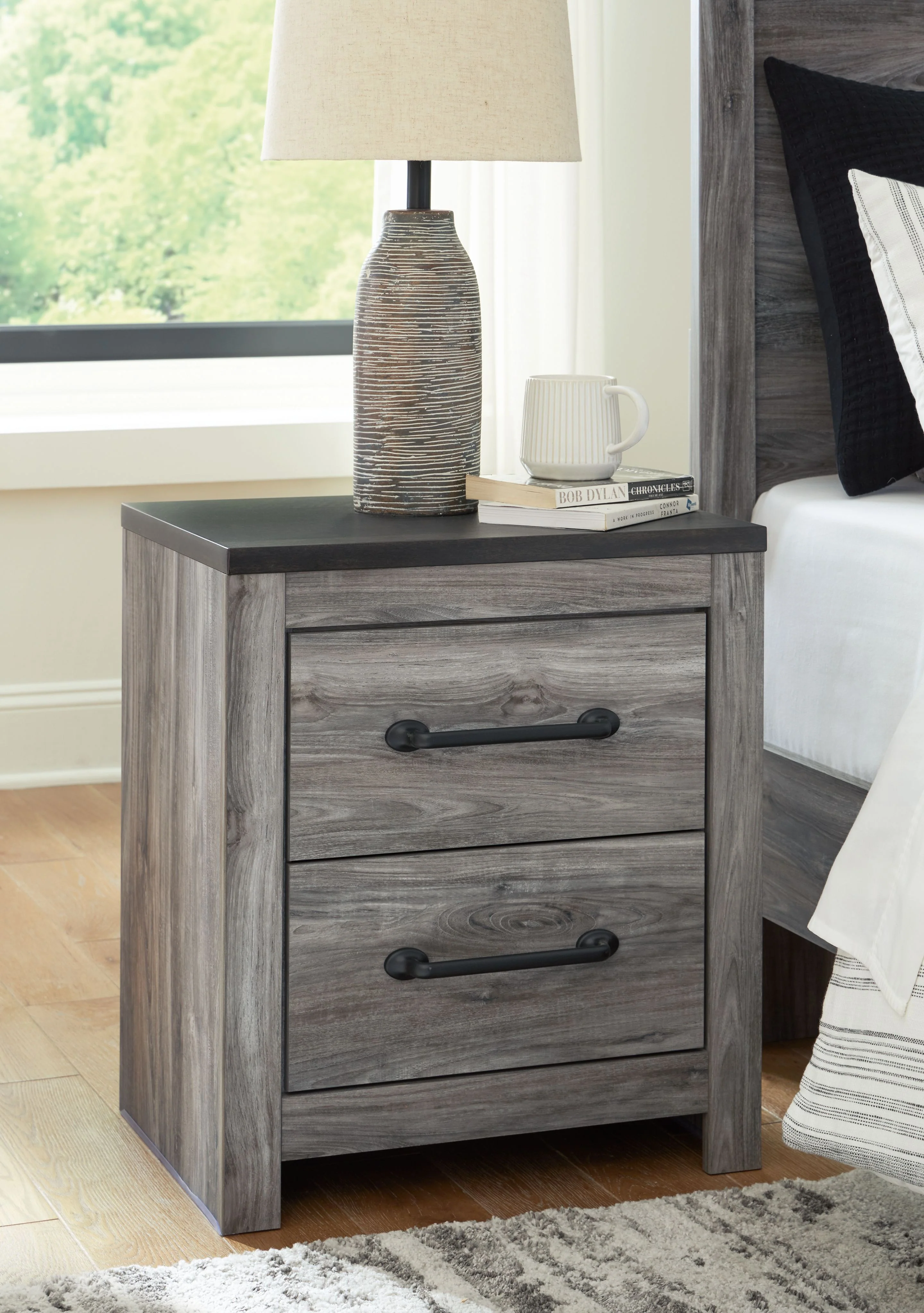 5146-bronyan-two-drawer-night-stand-dark-gray-7.webp Bronyan - Two Drawer Night Stand - Dark Gray