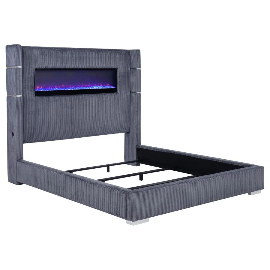 Tisdall - Upholstered Fireplace Bed