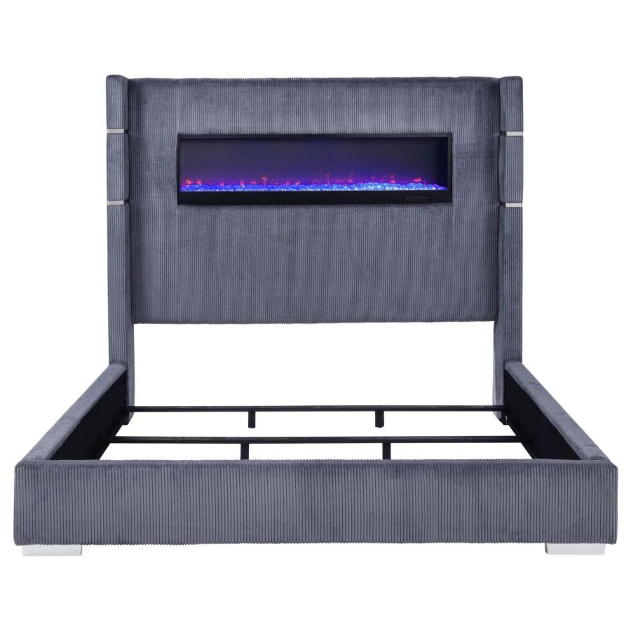 Tisdall - Upholstered Fireplace Bed