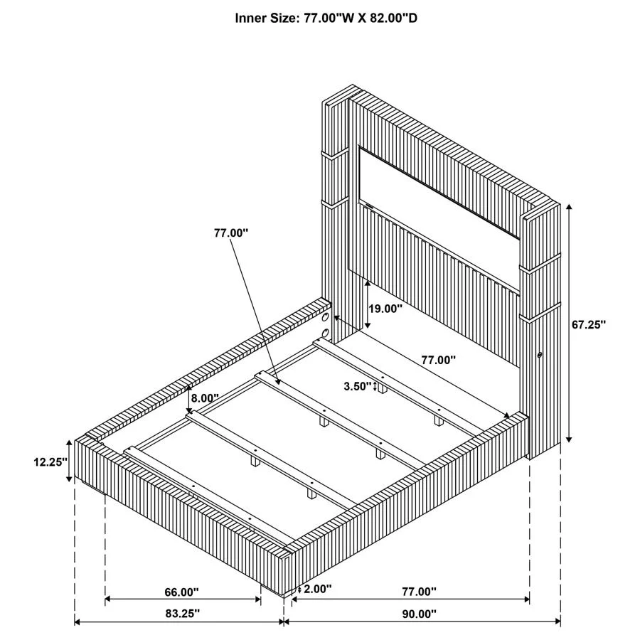 Tisdall - Upholstered Fireplace Bed