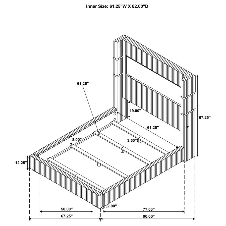 Tisdall - Upholstered Fireplace Bed