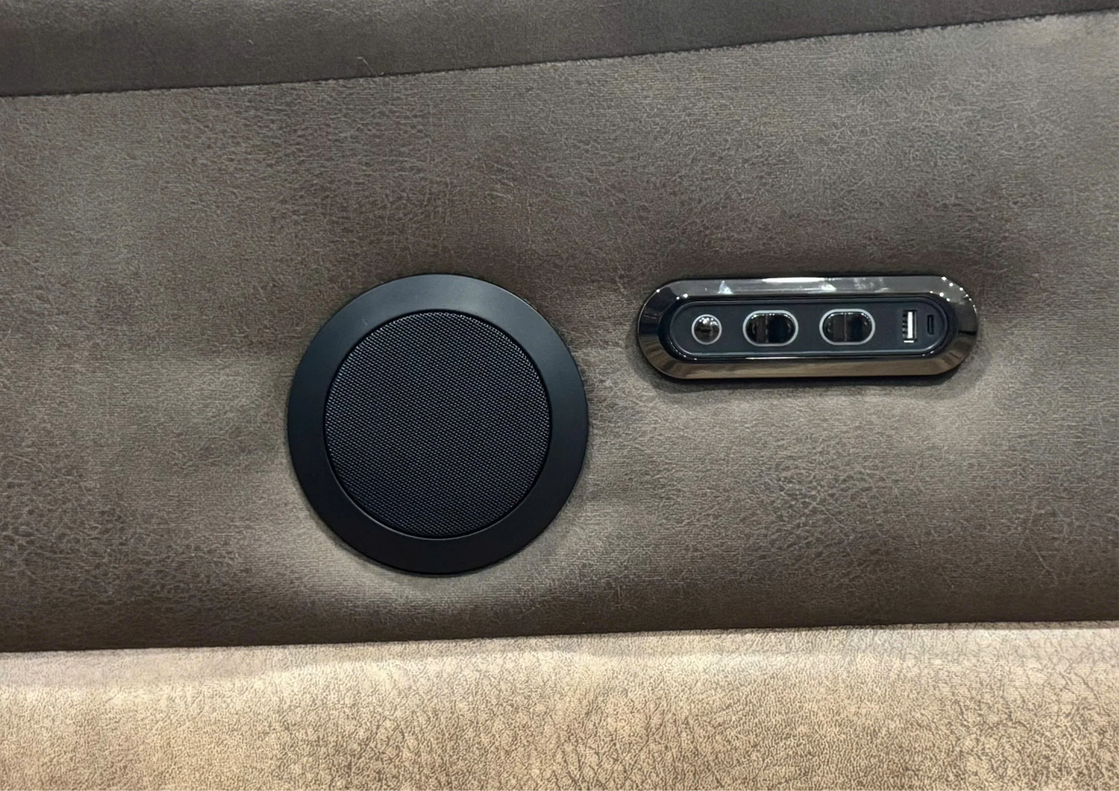 Two-Tone Power Recliner with USB Charging & Built-In Speaker