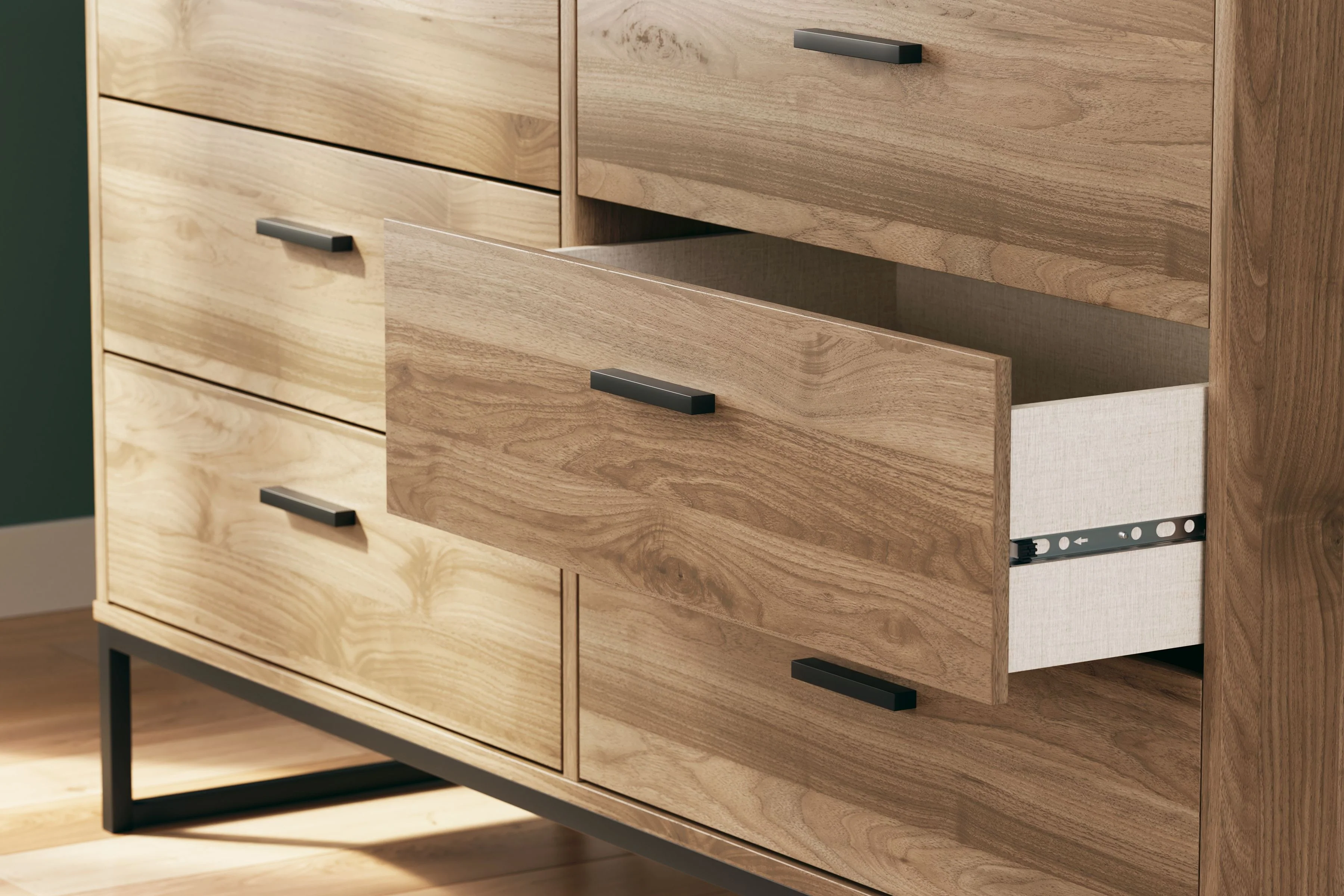 Deanlow - Six Drawer Dresser - Honey