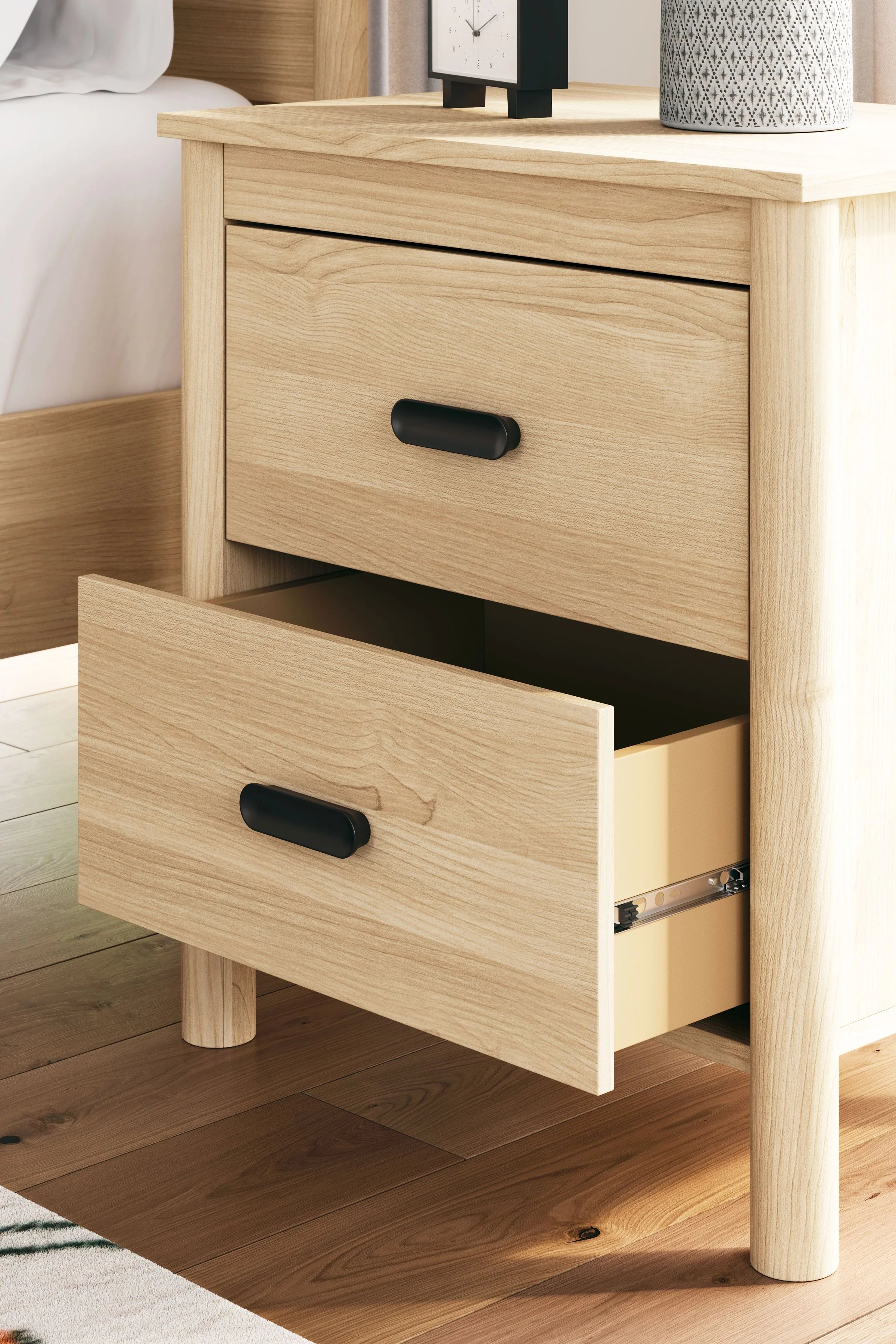 Cabinella - Two Drawer Night Stand - Tan