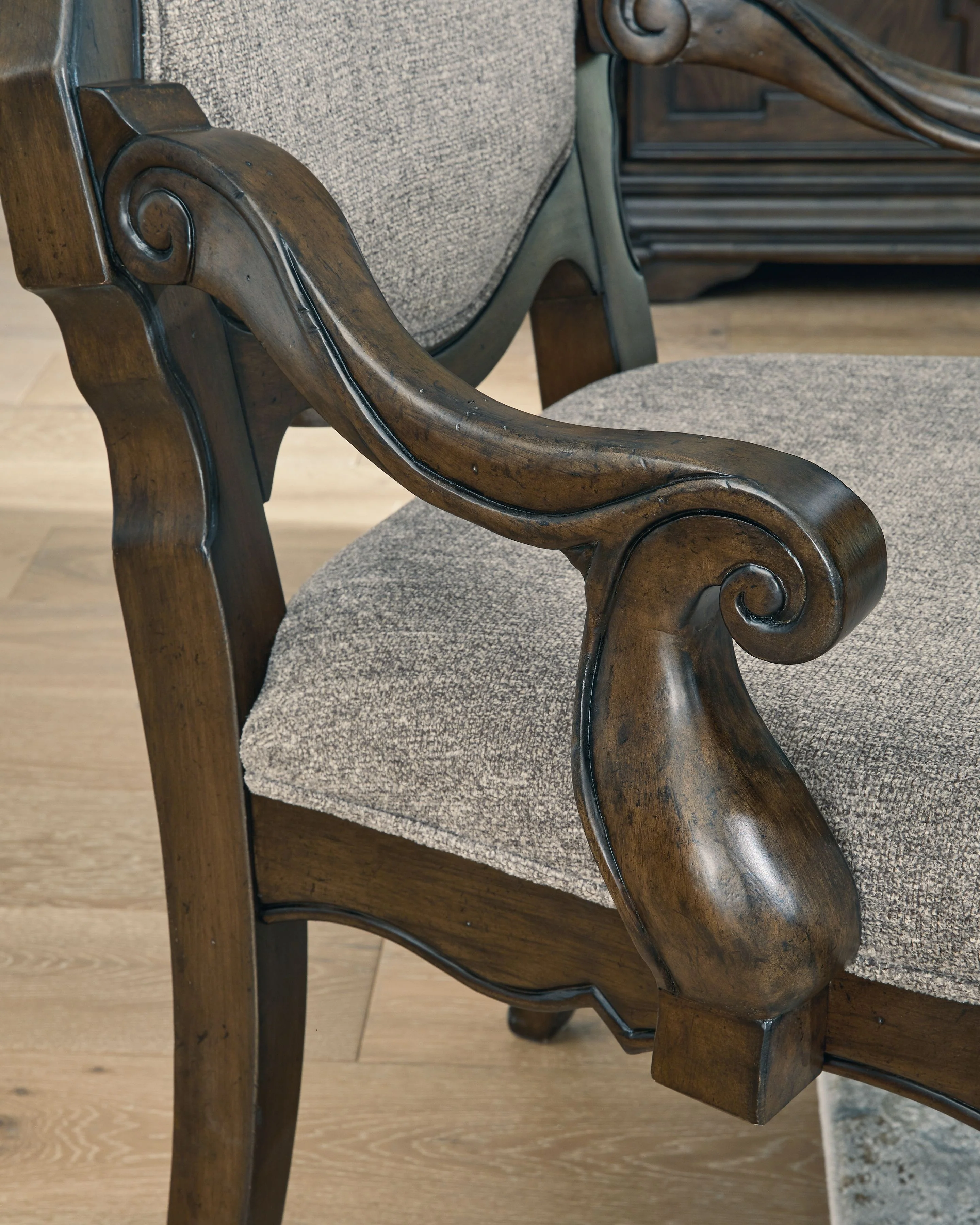 5382-maylee-dining-upholstered-arm-chair-set-of-2-dark-brown-2.webp Maylee - Dining Upholstered Arm Chair (Set of 2) - Dark Brown