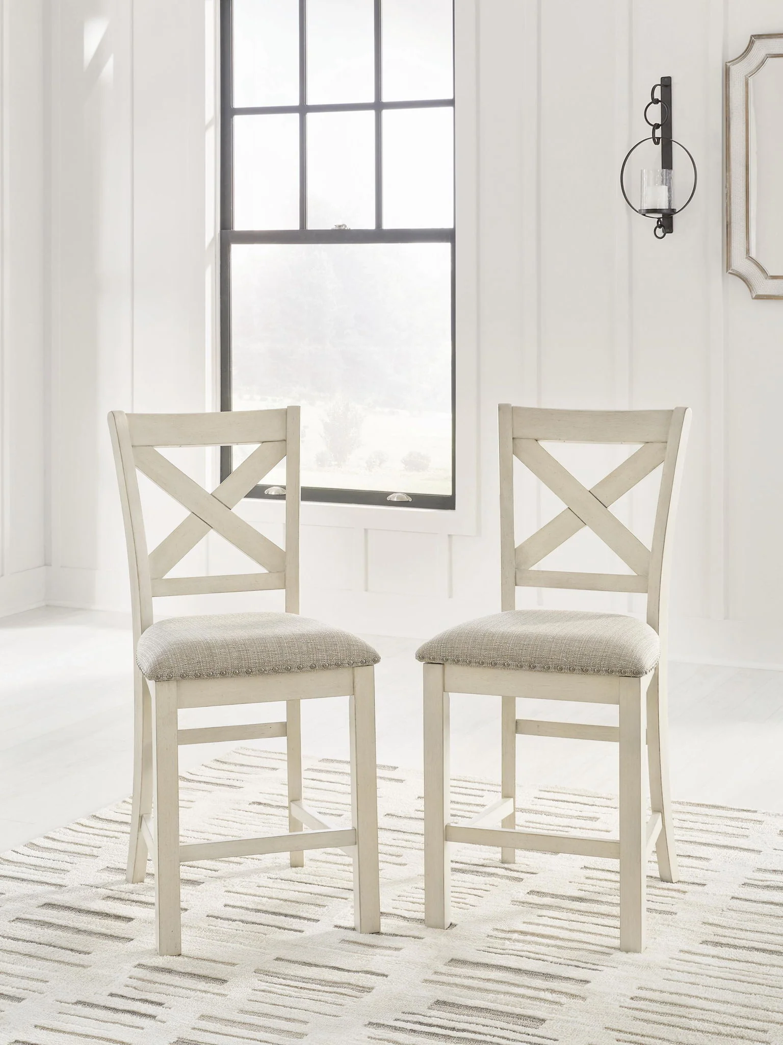 5441-robbinsdale-upholstered-barstool-set-of-2-antique-white-6.webp Robbinsdale - Upholstered Barstool (Set of 2) - Antique White