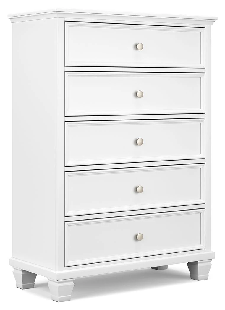 5448-fortman-five-drawer-chest-white-1.webp Fortman - Five Drawer Chest - White