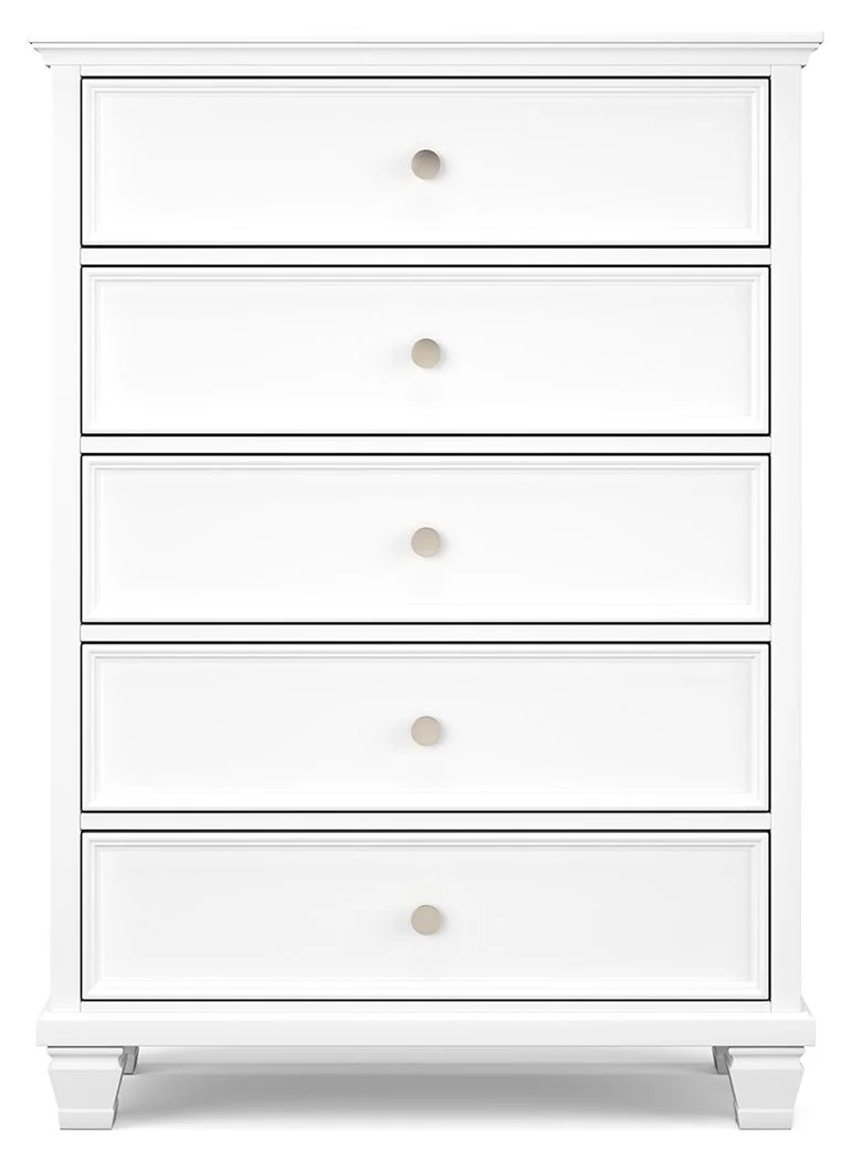 5448-fortman-five-drawer-chest-white-2.webp Fortman - Five Drawer Chest - White