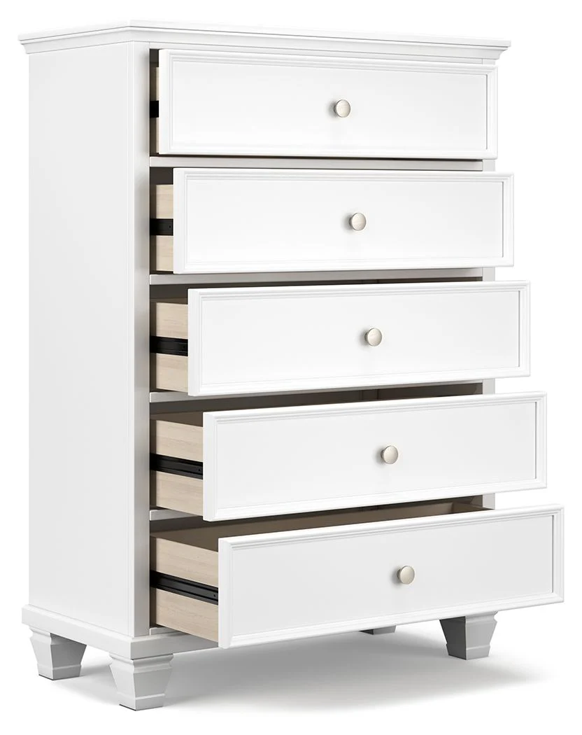 5448-fortman-five-drawer-chest-white-6.webp Fortman - Five Drawer Chest - White