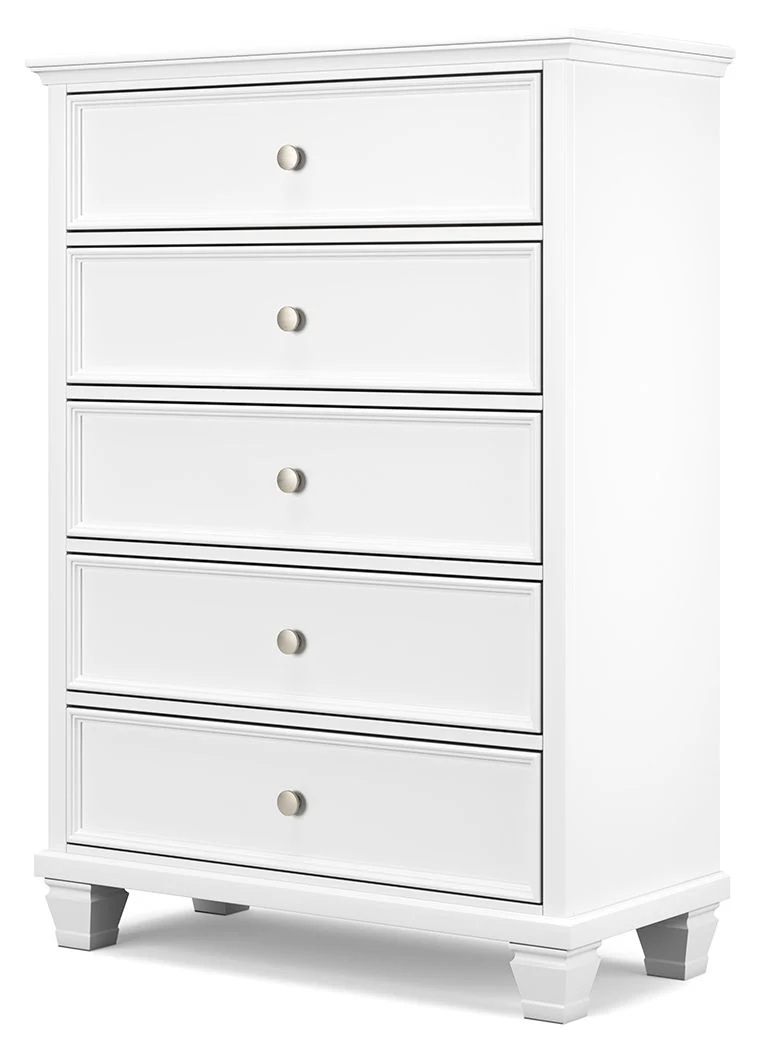 5448-fortman-five-drawer-chest-white-8.webp Fortman - Five Drawer Chest - White