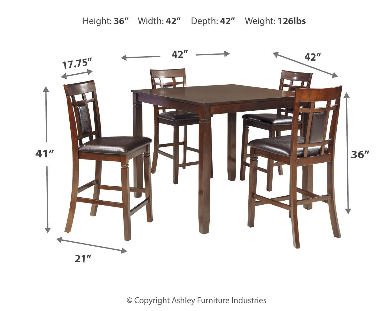5452-bennox-drm-counter-table-set-set-of-5-brown-5.webp Bennox - DRM Counter Table Set (Set of 5) - Brown