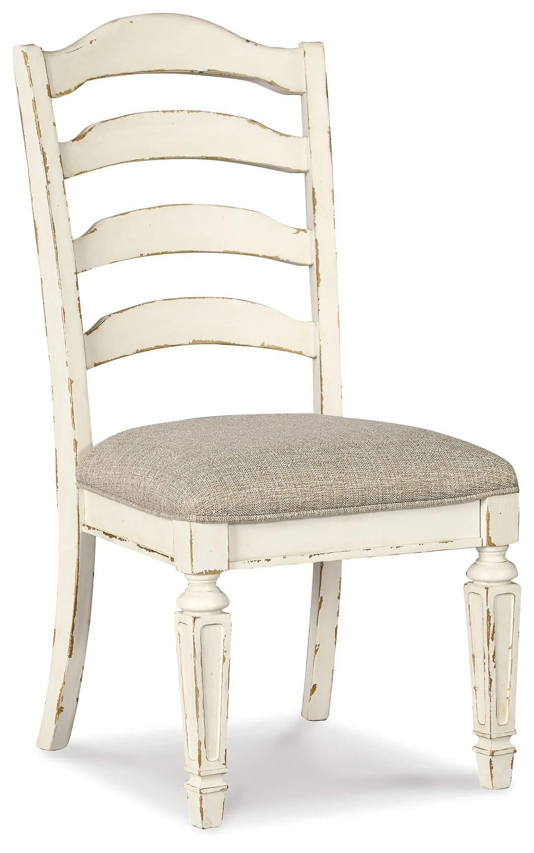 5454-realyn-dining-uph-side-chair-set-of-2-ladderback-chipped-white-5.webp Realyn - Dining UPH Side Chair (Set of 2) - Ladderback - Chipped White
