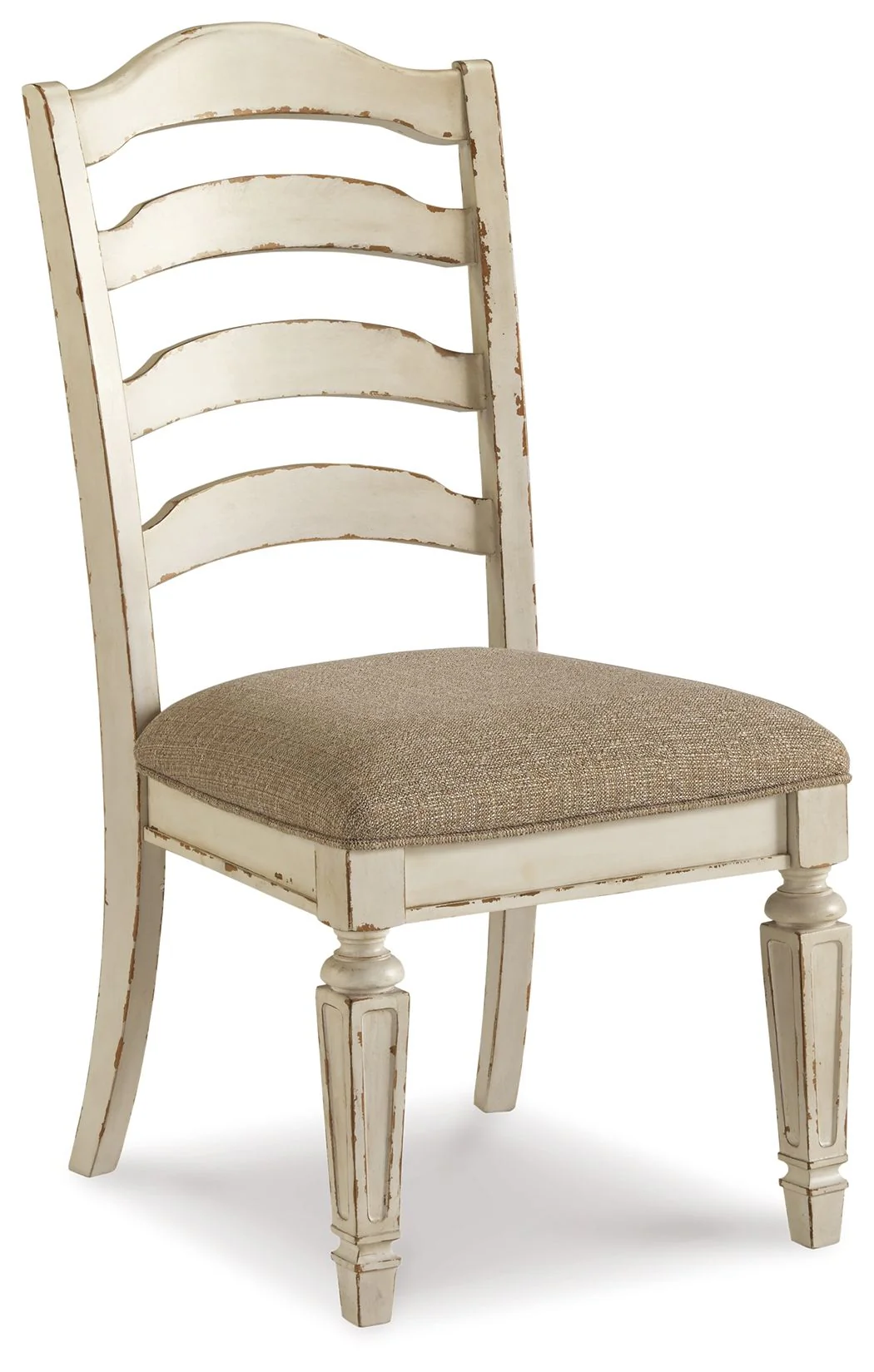 5454-realyn-dining-uph-side-chair-set-of-2-ladderback-chipped-white-6.webp Realyn - Dining UPH Side Chair (Set of 2) - Ladderback - Chipped White