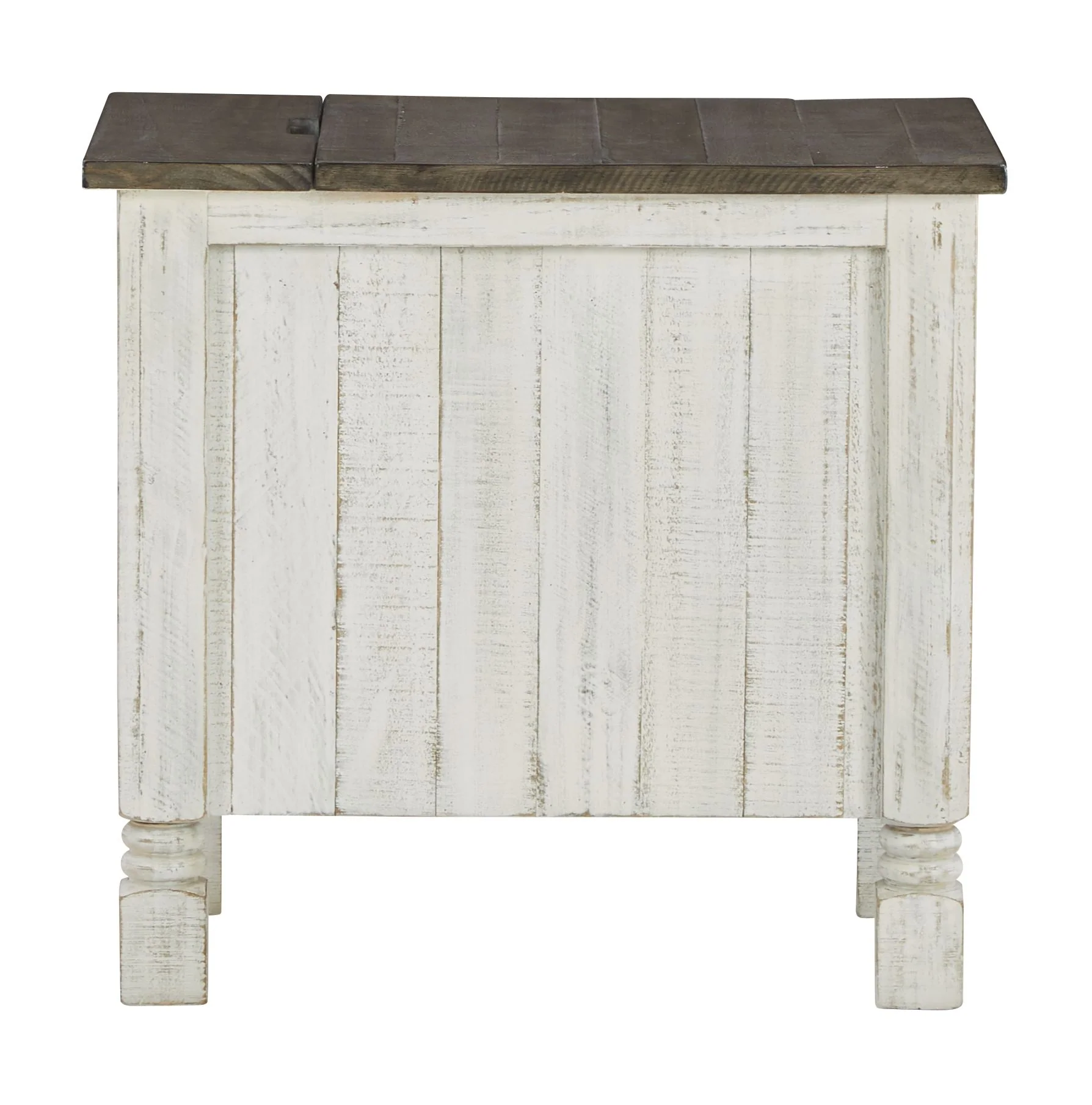 Havalance - Chair Side End Table - White / Gray