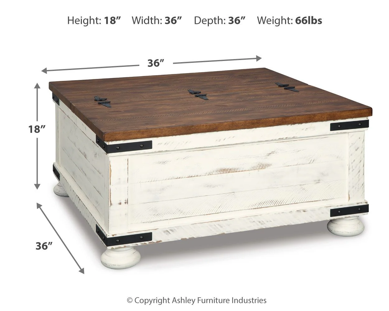 5456-wystfield-cocktail-table-with-storage-white-brown-4.webp Wystfield - Cocktail Table with Storage - White / Brown