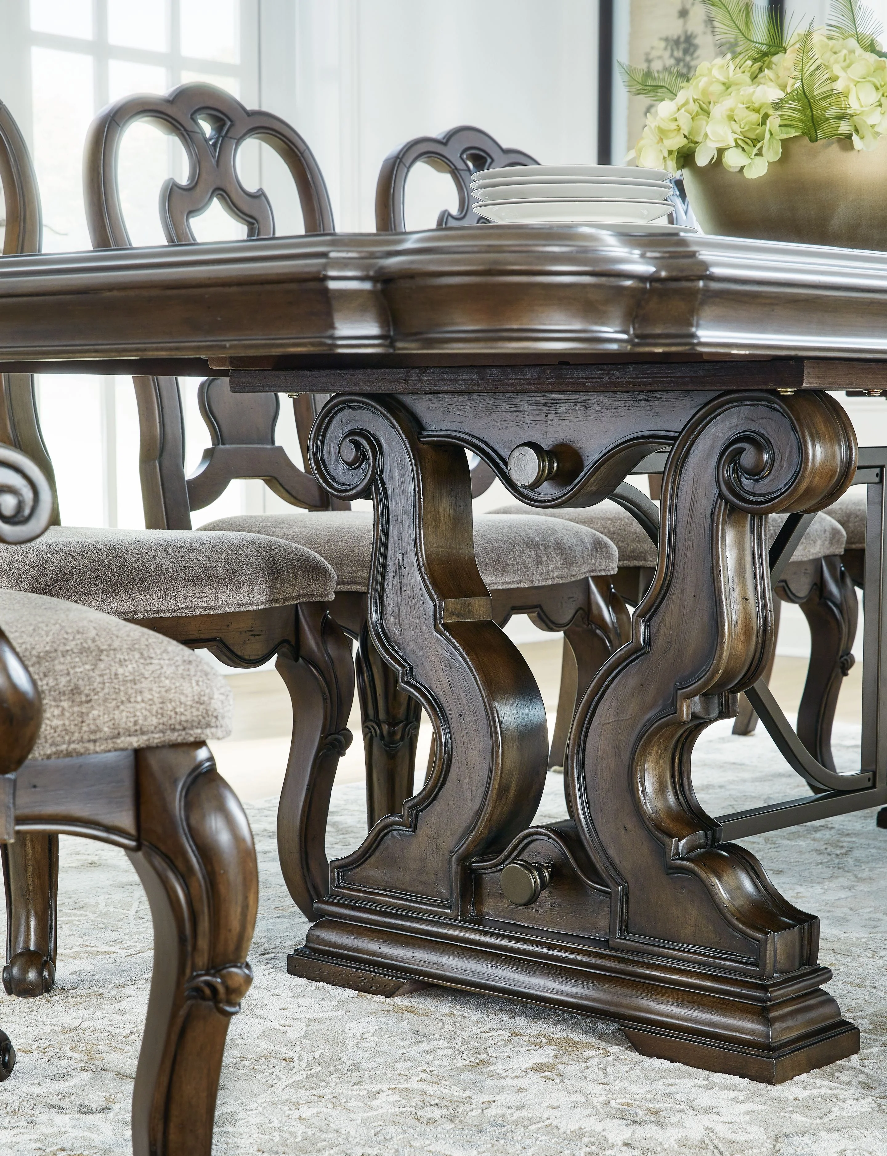 Maylee - Dining Extension Table - Dark Brown