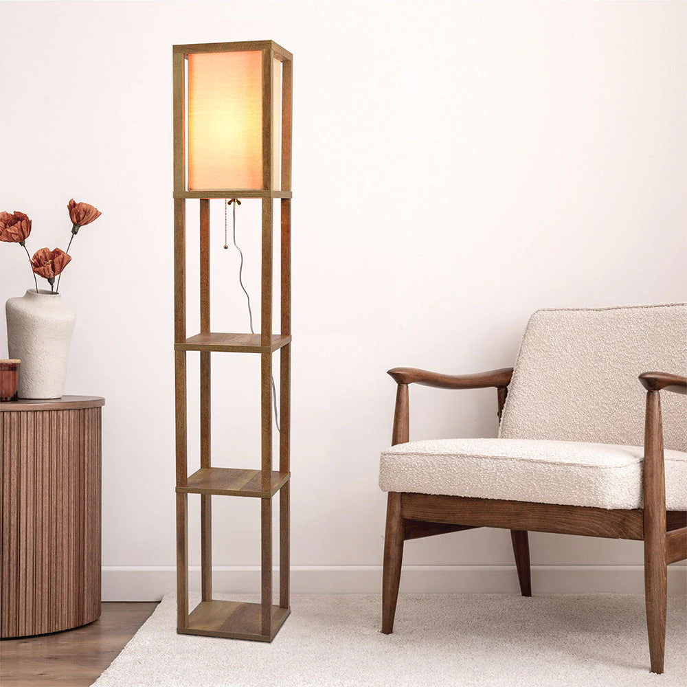 5609-pinnacle-shelf-floor-lamp-for-bedroom-living-room-long-shade-natural-wood-white-10.webp Pinnacle - Shelf Floor Lamp For Bedroom / Living Room, Long Shade - Natural Wood / White