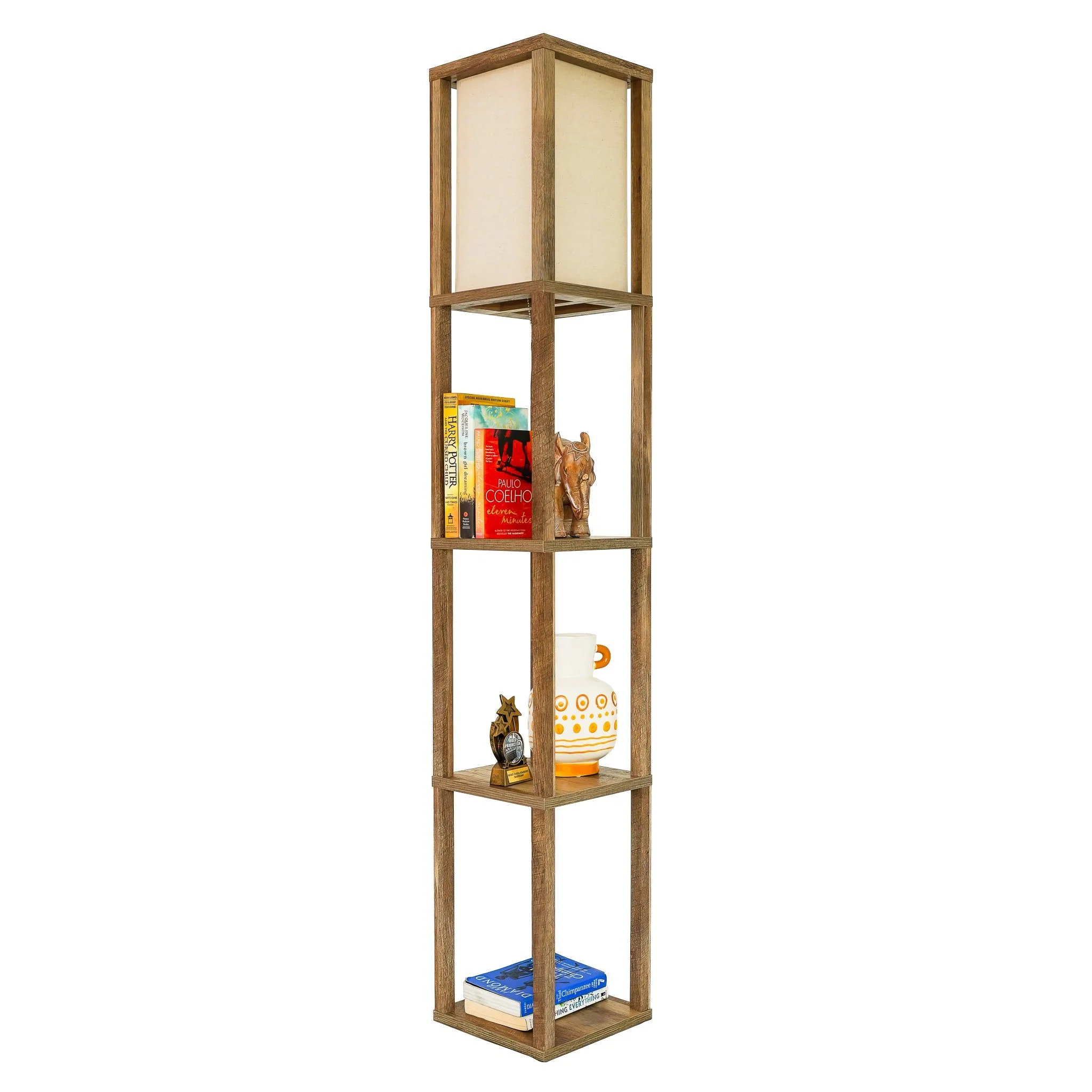 5609-pinnacle-shelf-floor-lamp-for-bedroom-living-room-long-shade-natural-wood-white-2.webp Pinnacle - Shelf Floor Lamp For Bedroom / Living Room, Long Shade - Natural Wood / White