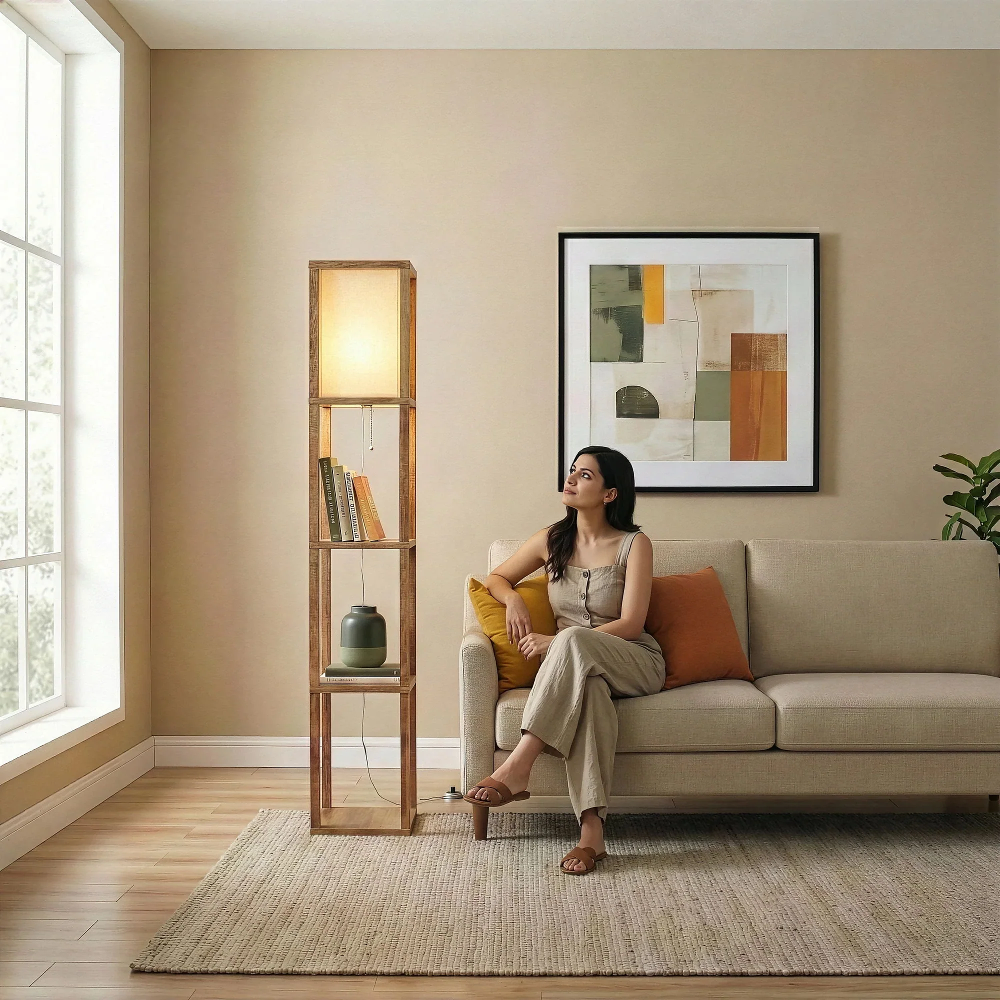 5609-pinnacle-shelf-floor-lamp-for-bedroom-living-room-long-shade-natural-wood-white-5.webp Pinnacle - Shelf Floor Lamp For Bedroom / Living Room, Long Shade - Natural Wood / White