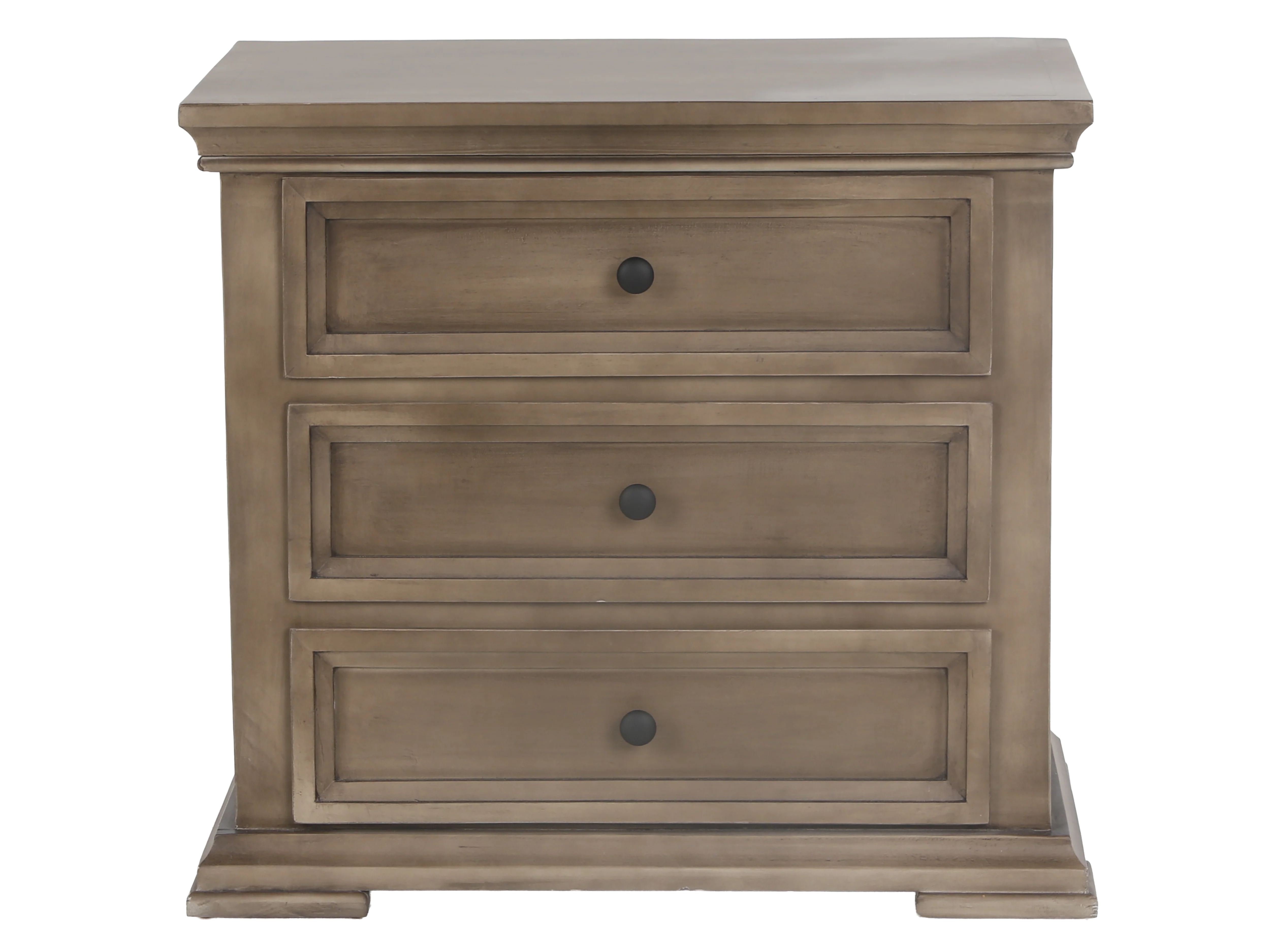 3 Drawer Rustic Nightstand