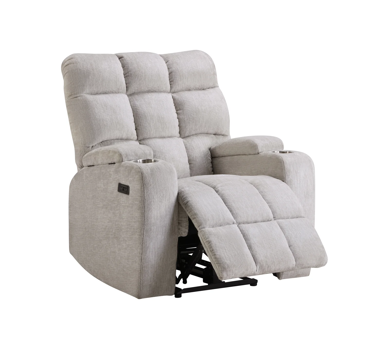 570-beige-power-recliner-with-tufted-back-armrest-cupholders-1.webp Beige Power Recliner with Tufted Back & Armrest Cupholders