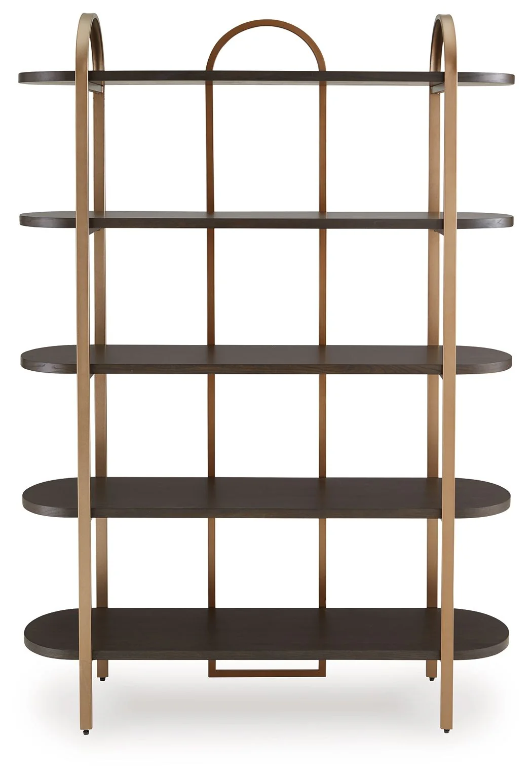 5732-brentmour-bookcase-brown-gold-finish-2.webp Brentmour - Bookcase - Brown / Gold Finish