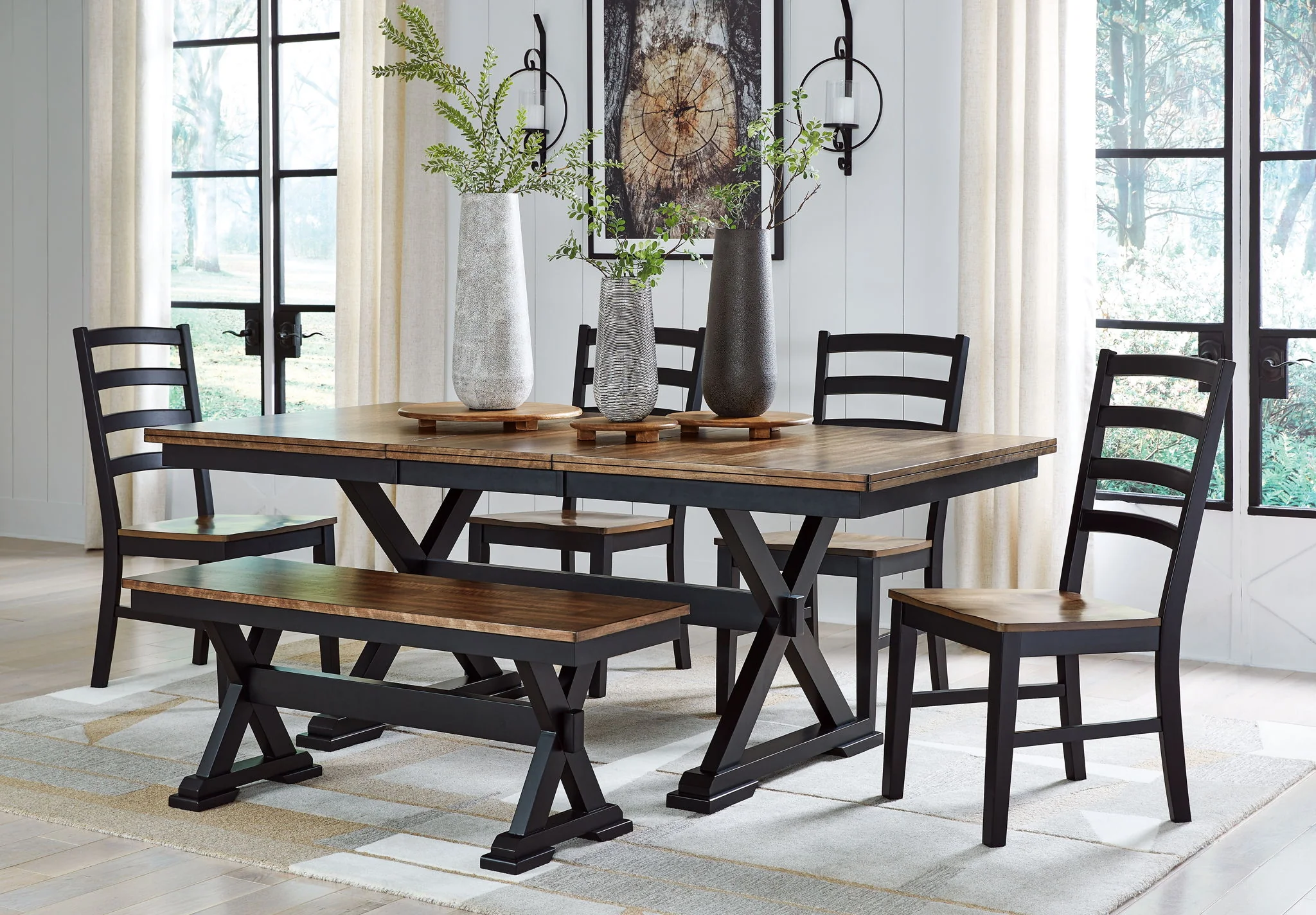 Wildenauer - Dining Room Side Chair (Set of 2) - Brown / Black