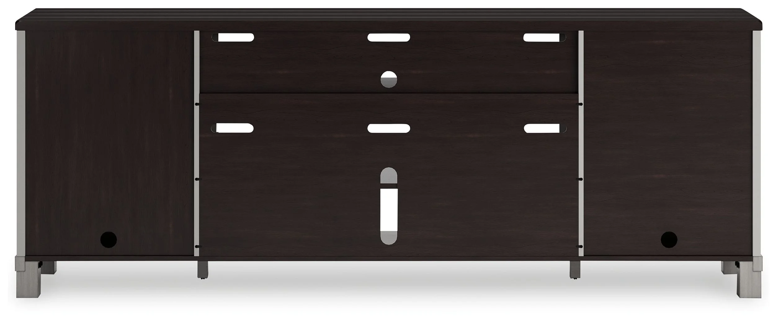 Darborn - XL TV Stand W/Fireplace Option - Gray / Brown