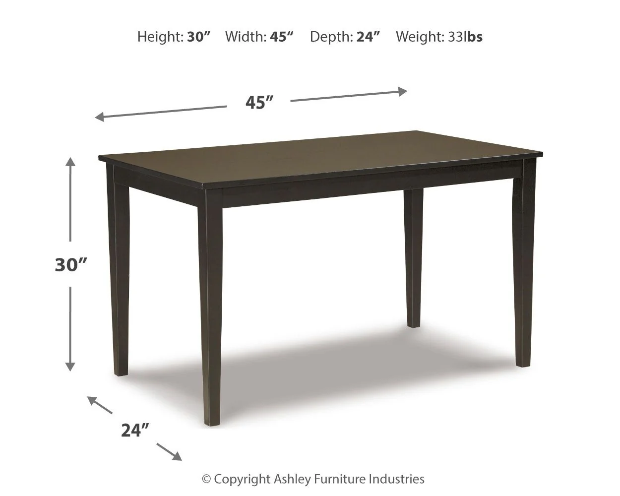 5873-kimonte-rectangular-dining-room-table-dark-brown-4.webp Kimonte - Rectangular Dining Room Table - Dark Brown
