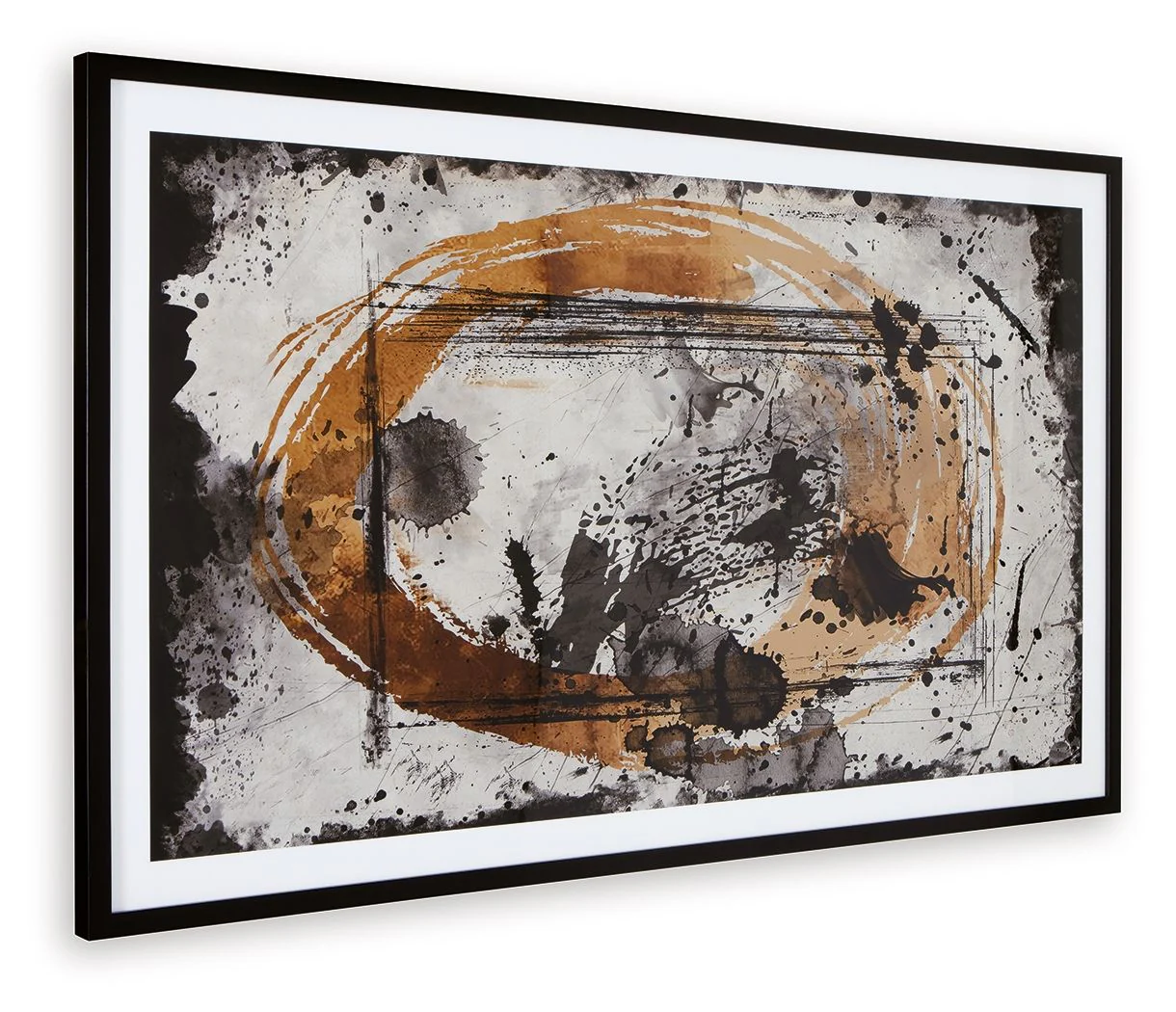 5878-clefting-wall-art-black-caramel-tan-1.webp Clefting - Wall Art - Black / Caramel / Tan