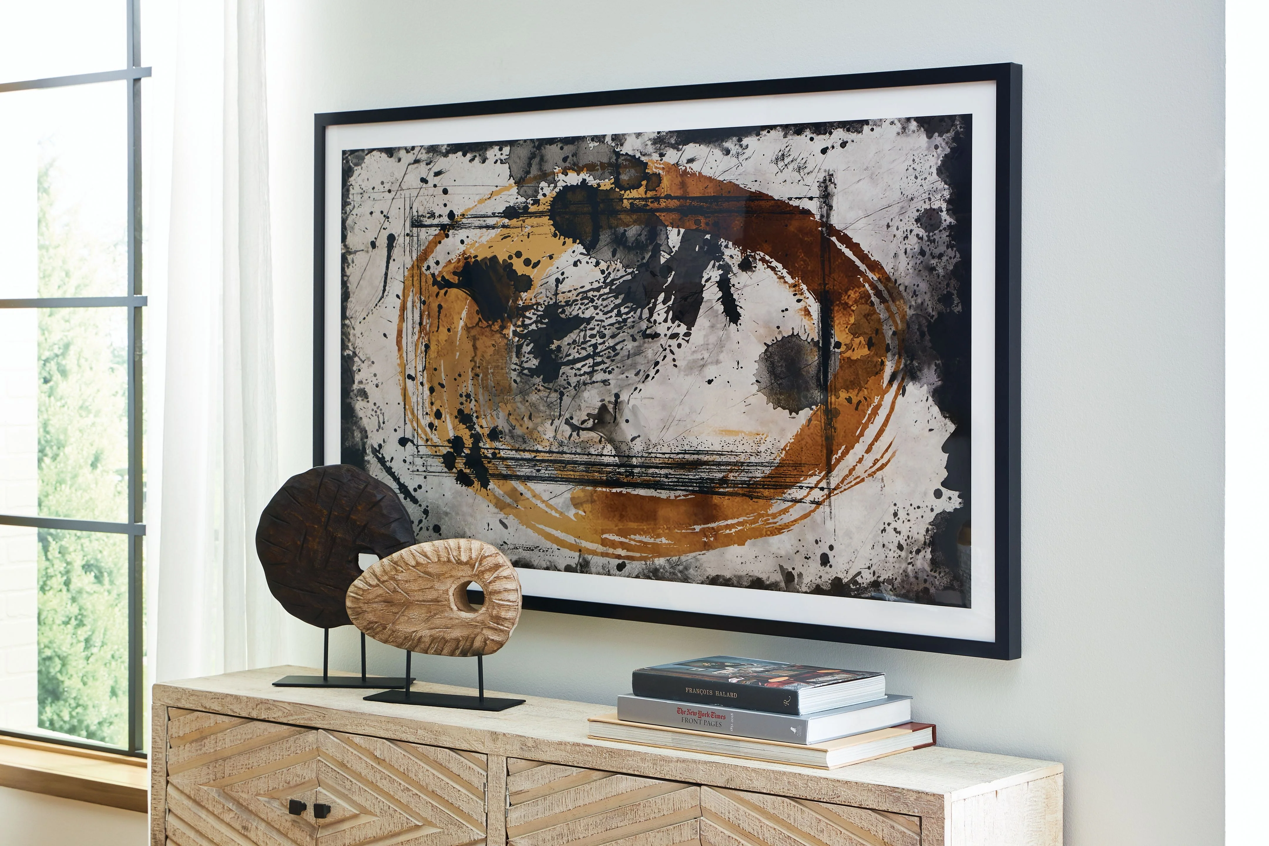 Clefting - Wall Art - Black / Caramel / Tan