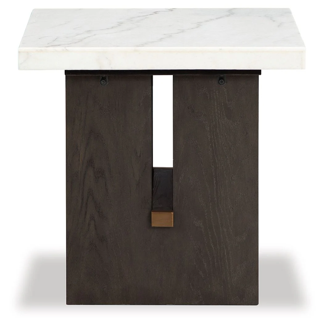 5881-burkhaus-rectangular-end-table-white-dark-brown-2.webp Burkhaus - Rectangular End Table - White / Dark Brown