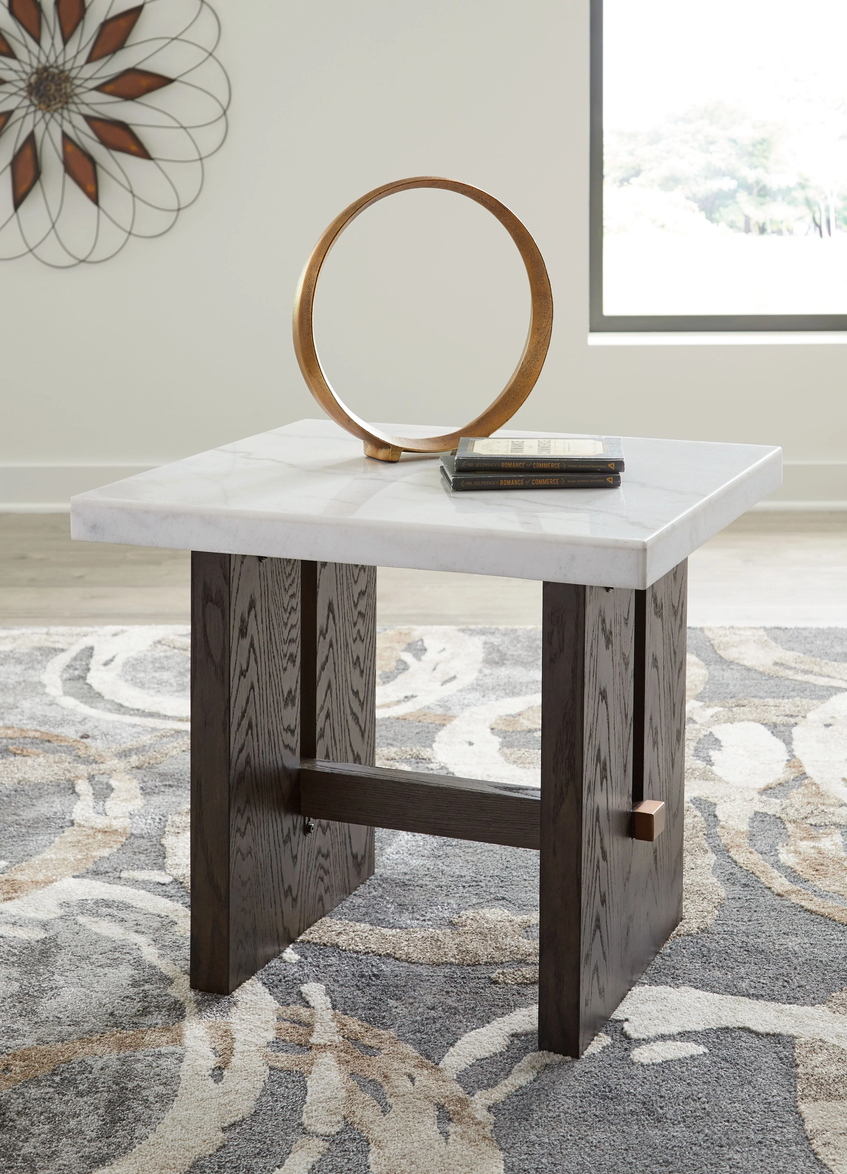 5881-burkhaus-rectangular-end-table-white-dark-brown-5.webp Burkhaus - Rectangular End Table - White / Dark Brown