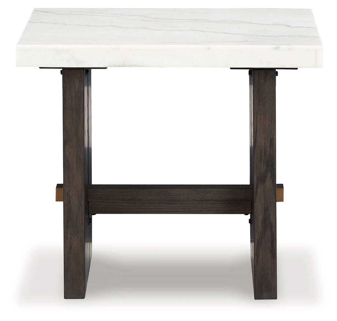 5881-burkhaus-rectangular-end-table-white-dark-brown-7.webp Burkhaus - Rectangular End Table - White / Dark Brown