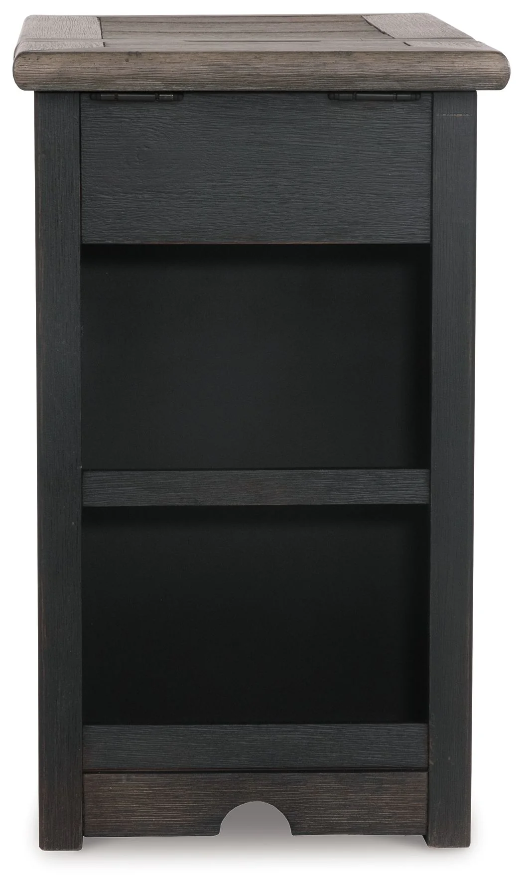 Tyler Creek - Chair Side End Table - Grayish Brown / Black
