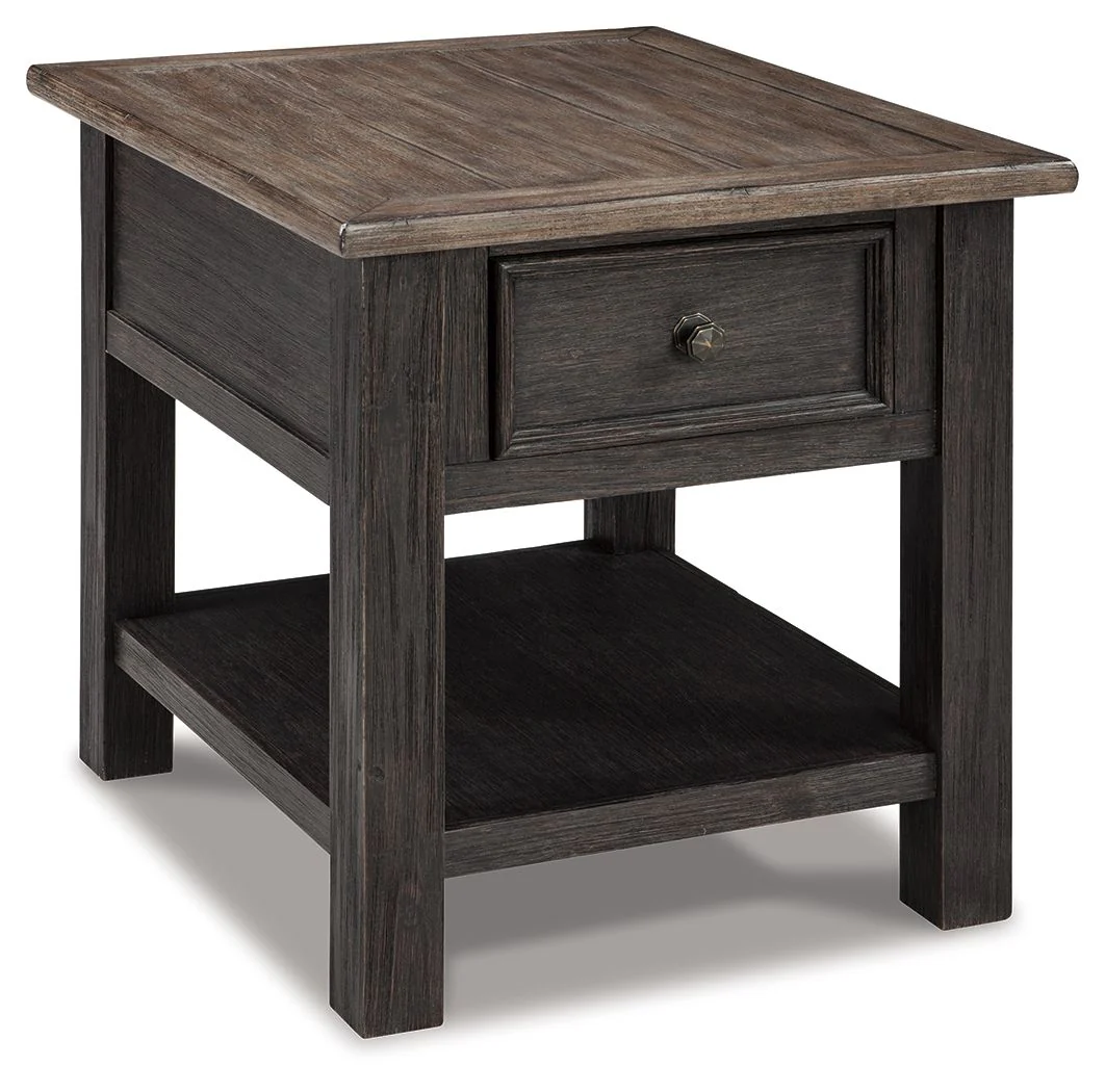 5894-tyler-creek-rectangular-end-table-grayish-brown-black-1.webp Tyler Creek - Rectangular End Table - Grayish Brown / Black