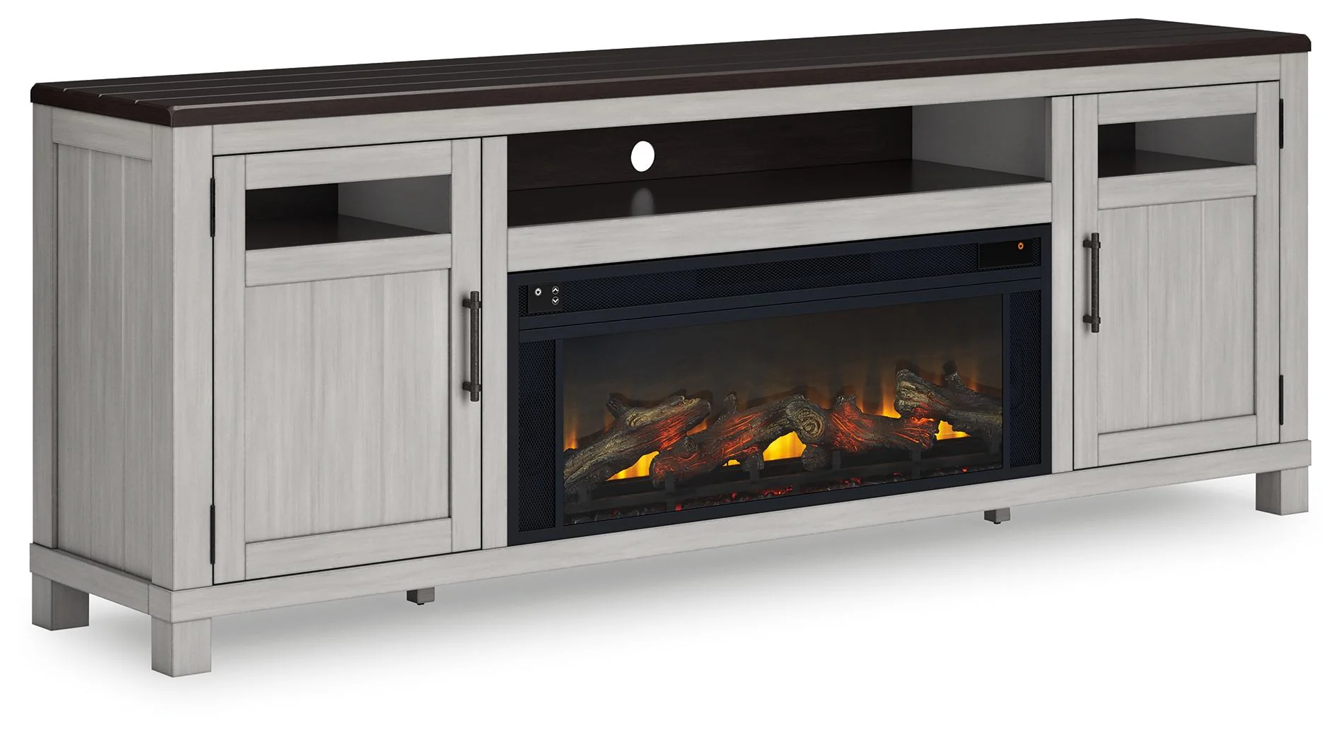 5898-darborn-88-tv-stand-with-electric-infrared-fireplace-insert-gray-brown-1.webp Darborn - 88" TV Stand With Electric Infrared Fireplace Insert - Gray / Brown