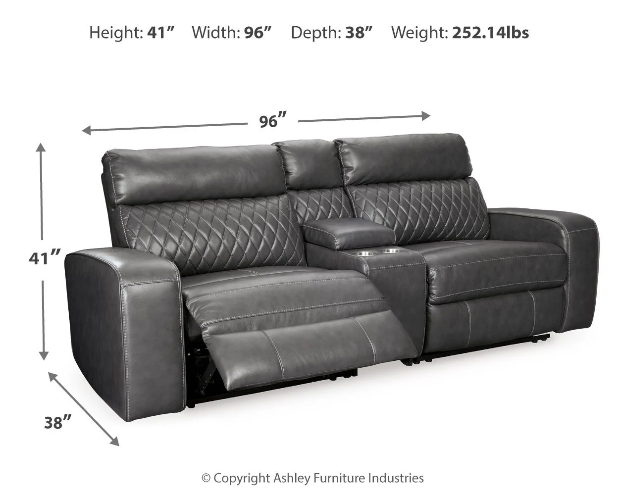 Samperstone - Power Reclining Sectional