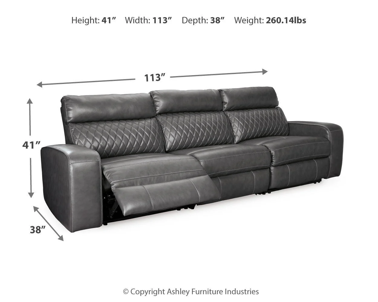 Samperstone - Power Reclining Sectional