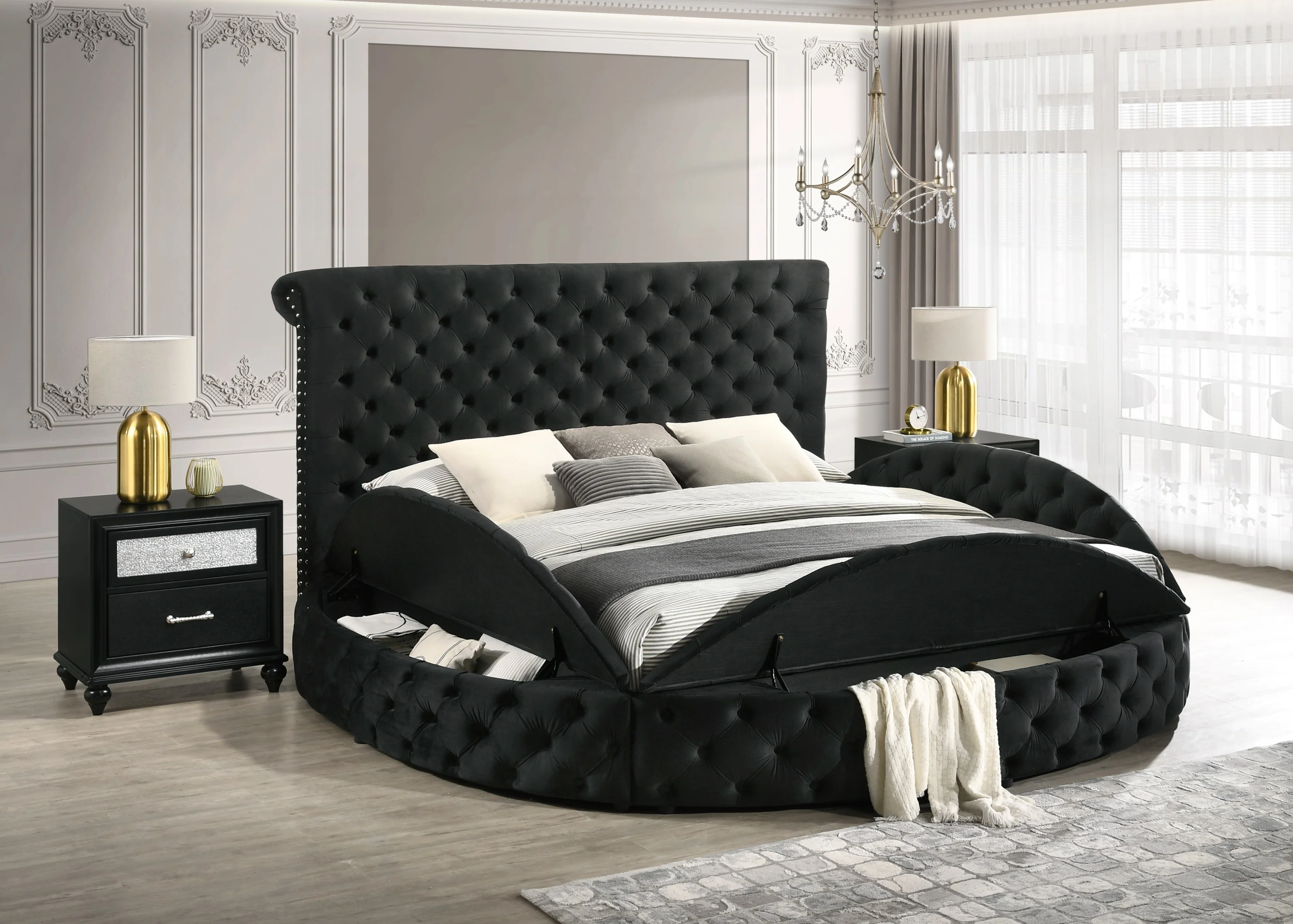 Brigitte Storage Bed Black