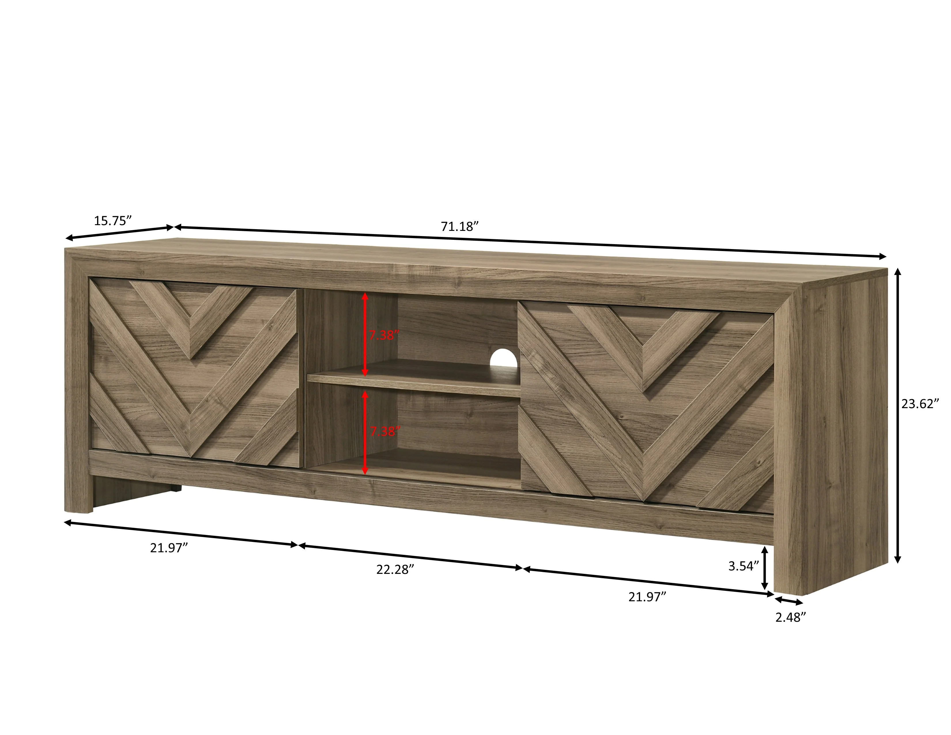 Valor Tv Stand-Light Brown