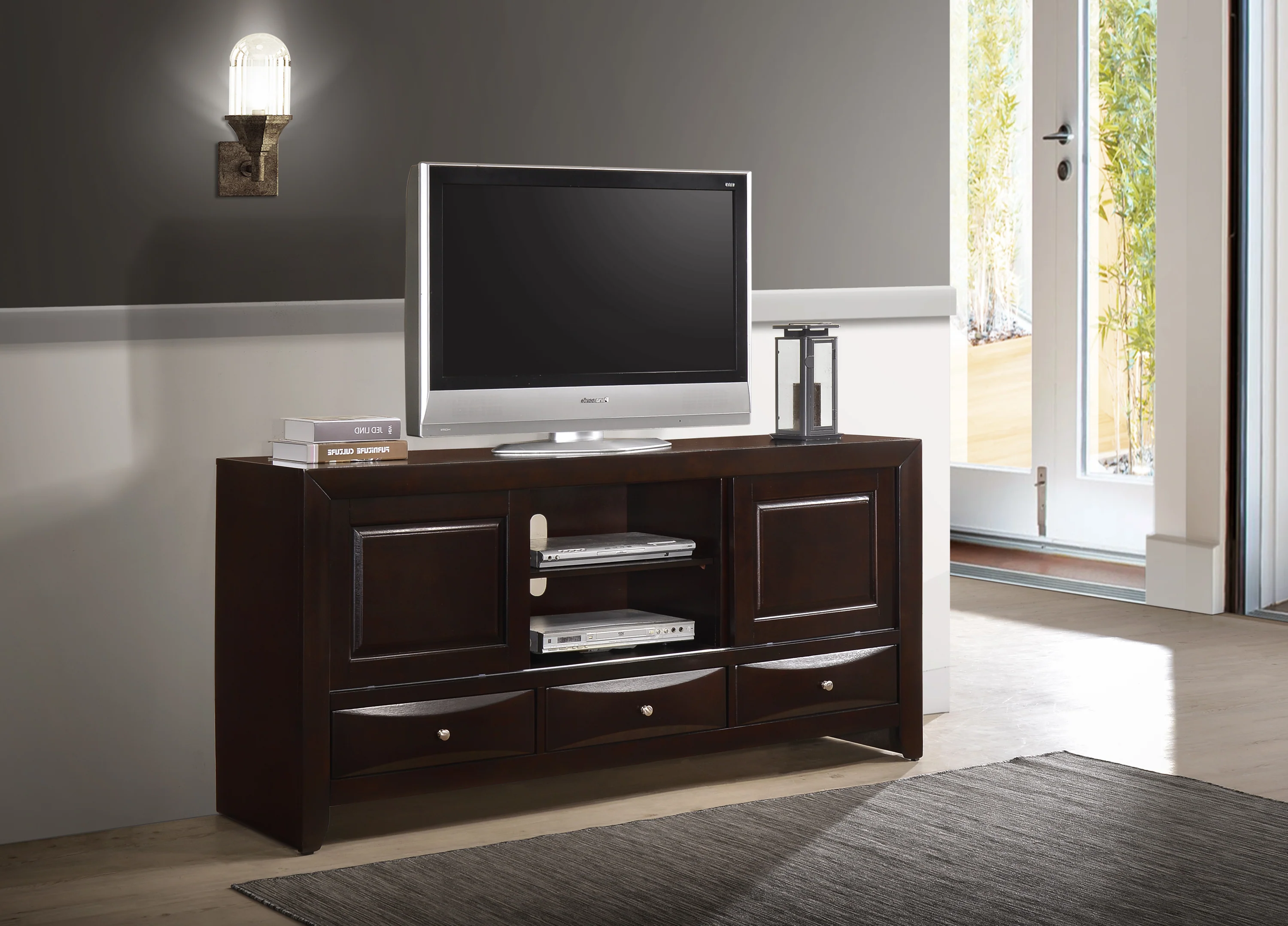 Emily Tv Stand Dark Cherry