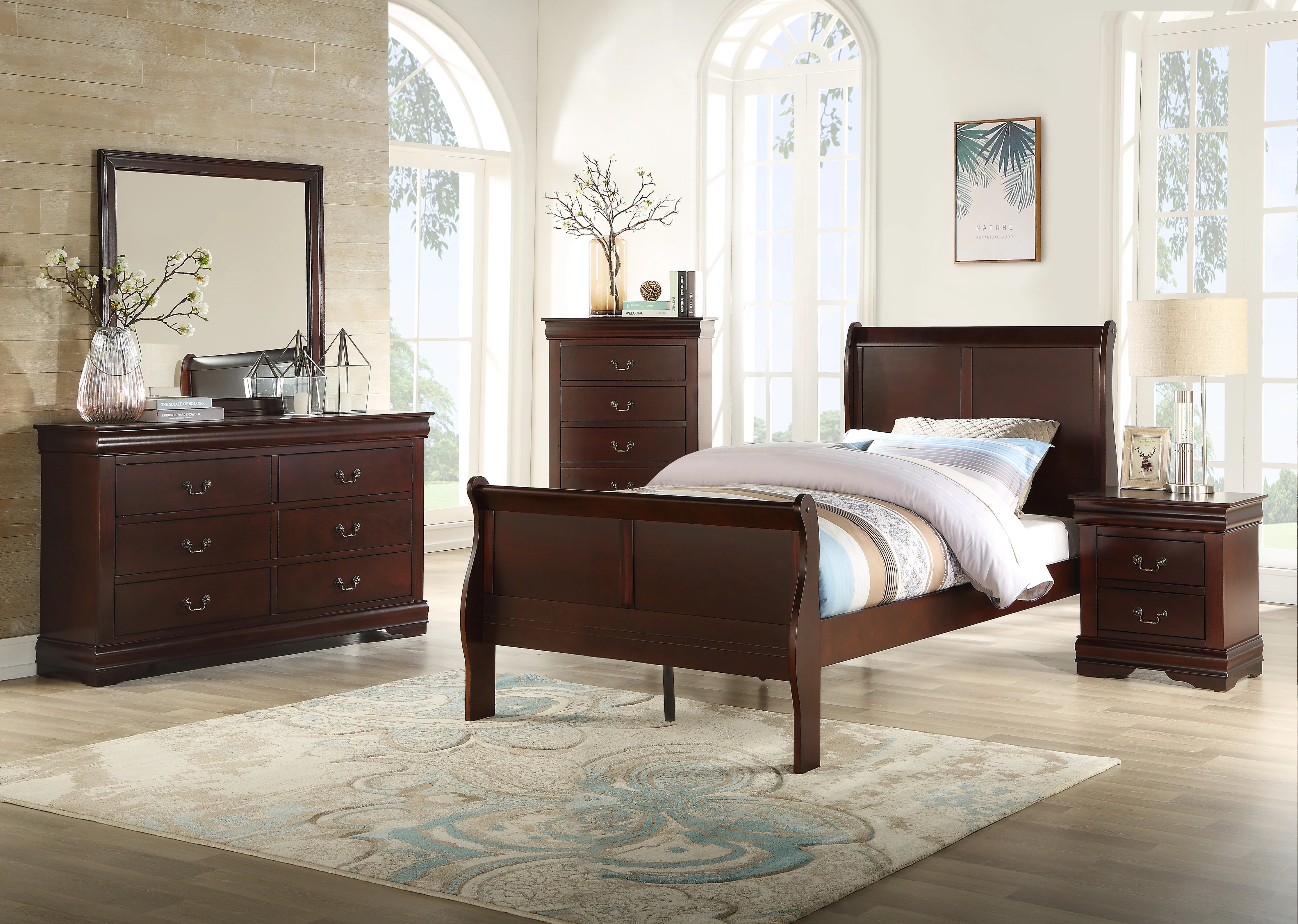 Louis Philip Bed Cherry