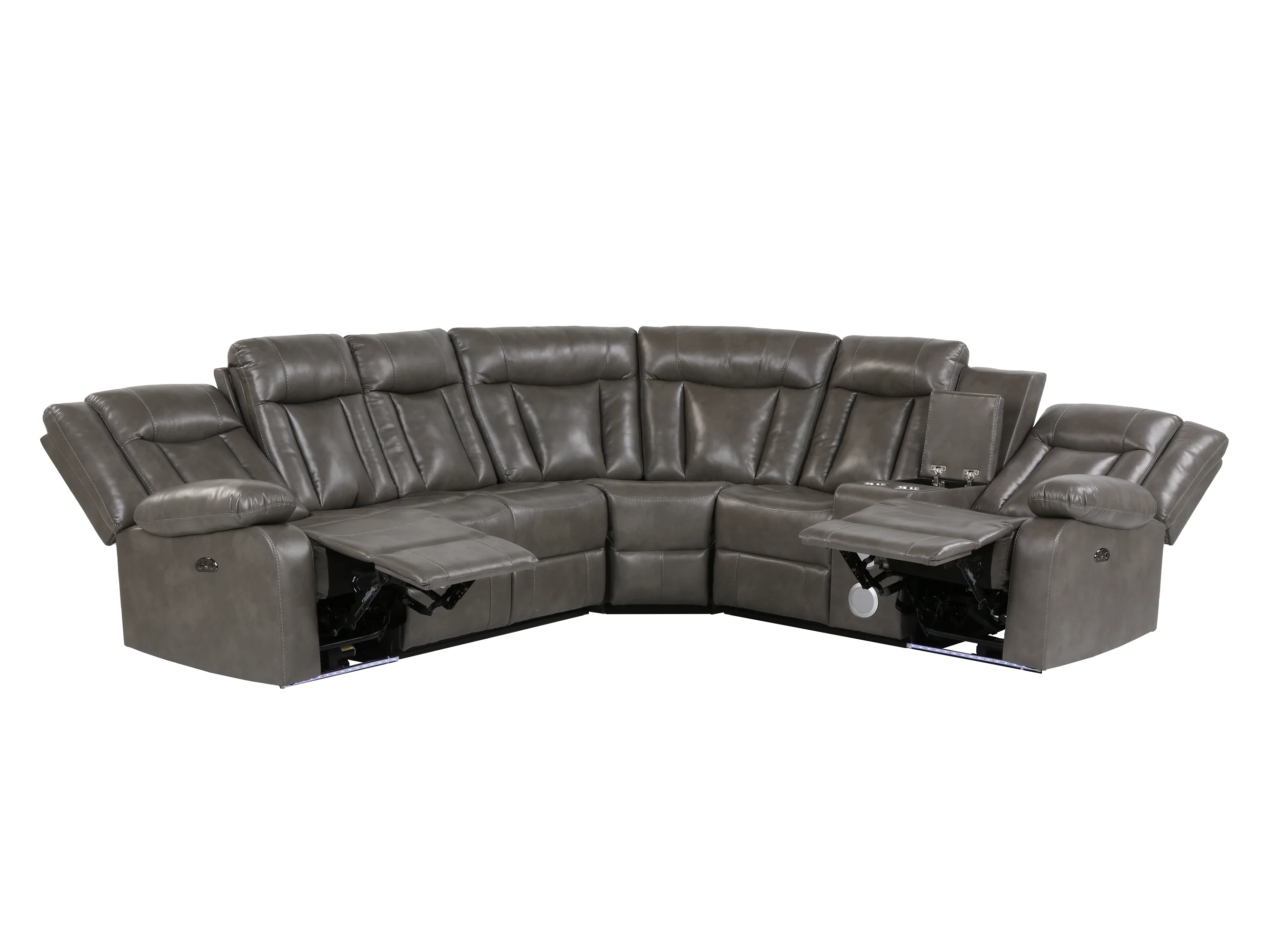 6-grey-3-piece-power-reclining-sectional-with-drop-down-table-console-speaker-4.webp Grey 3-Piece Power Reclining Sectional with Drop-Down Table, Console & Speaker